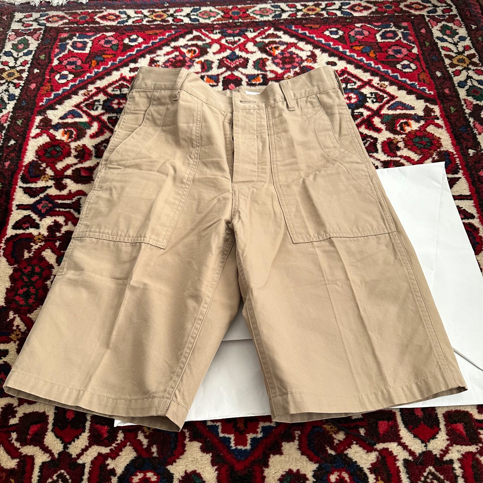 Visvim 22SS ALDA Beige Casual Shorts — detail