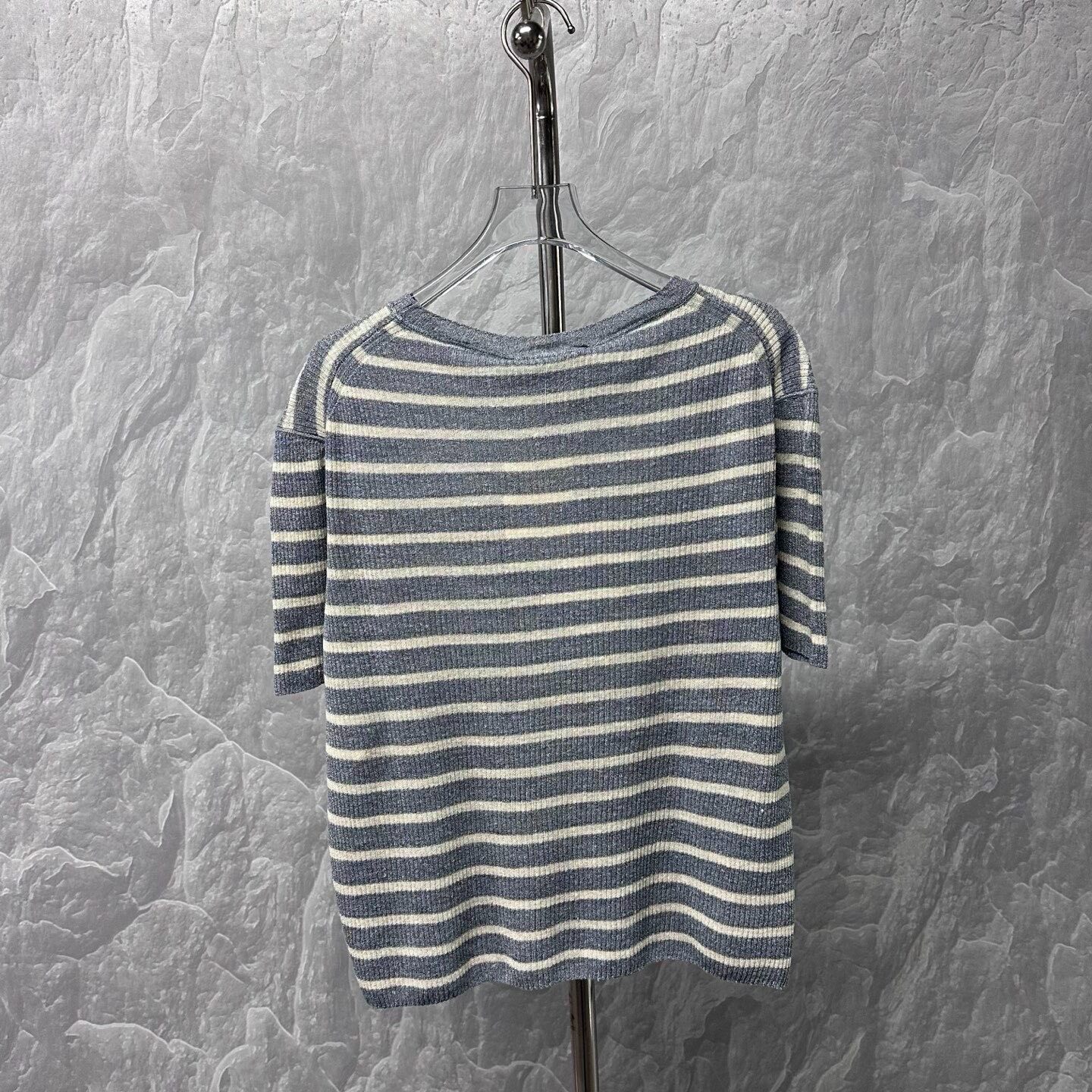 Dior FW25 Dioriviera Striped Short Sleeve Top — label