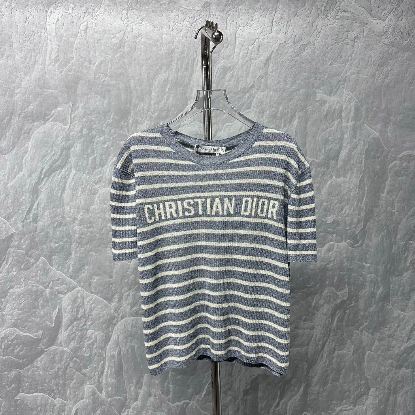 Dior FW25 Dioriviera Striped Short Sleeve Top — detail