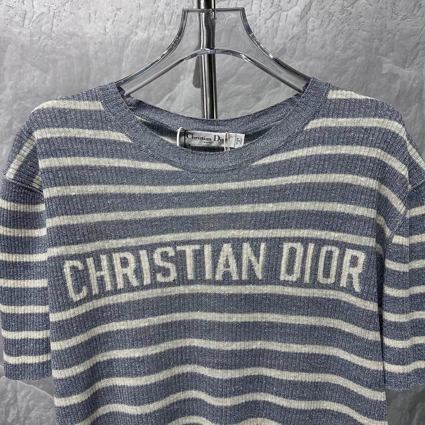 Dior FW25 Dioriviera Striped Short Sleeve Top — back