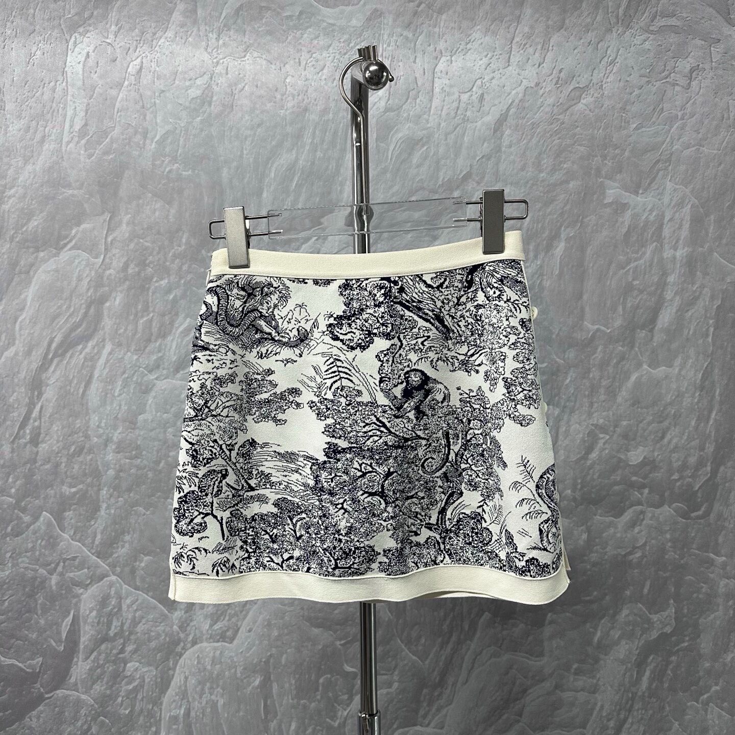 Dior Dioriviera Tiger Print Mini Skirt — label
