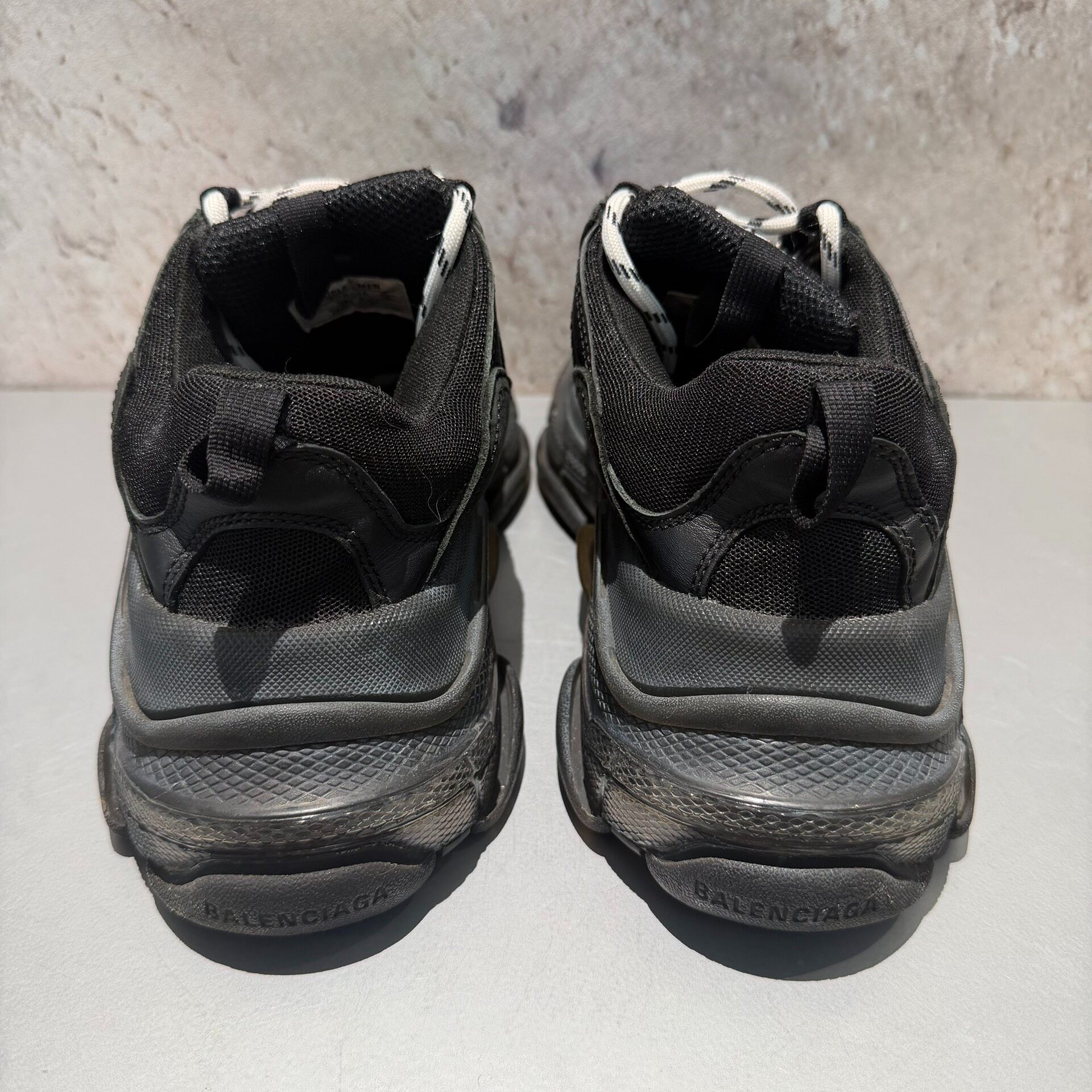 Balenciaga Triple S Black Sneakers — label