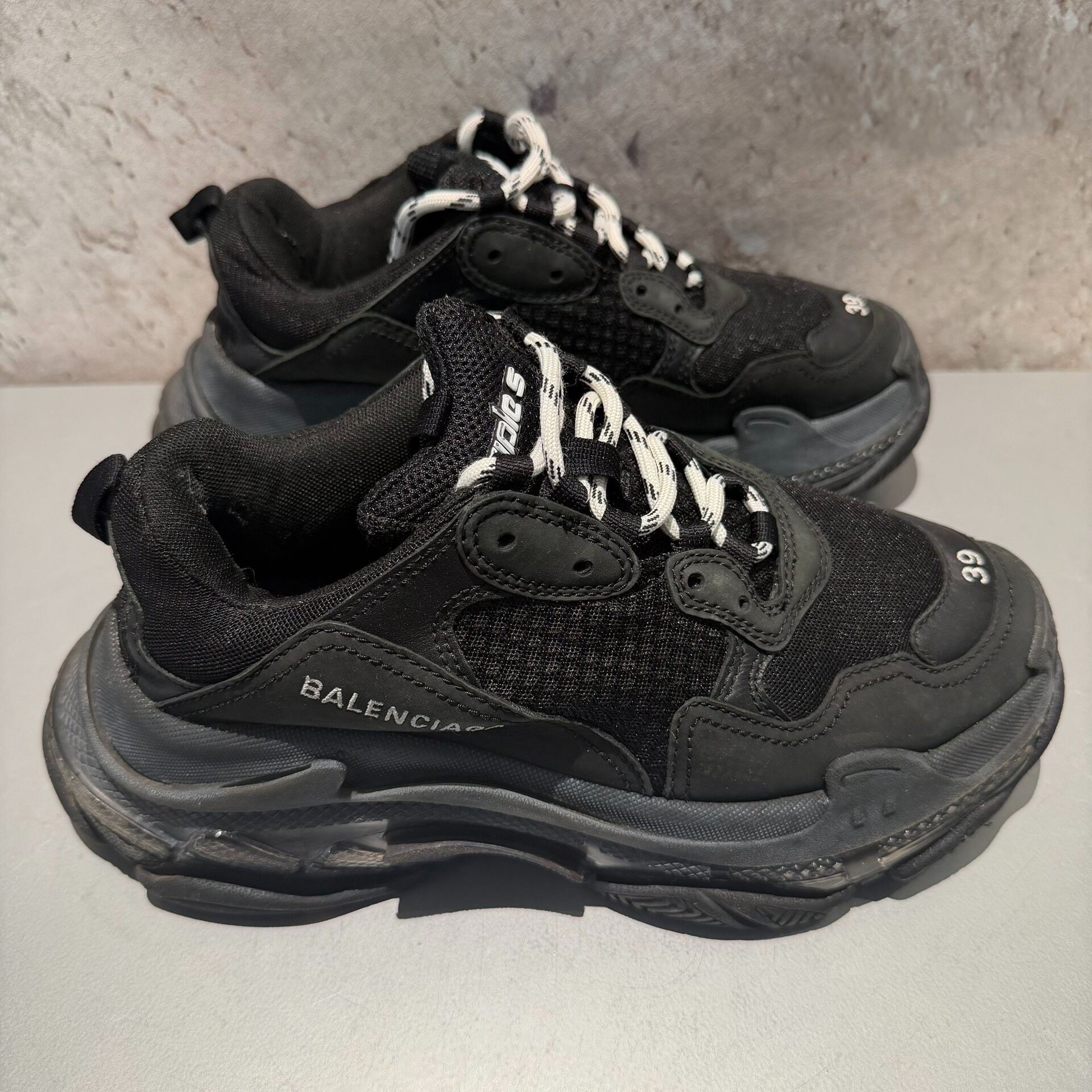 Balenciaga Triple S Black Sneakers — back