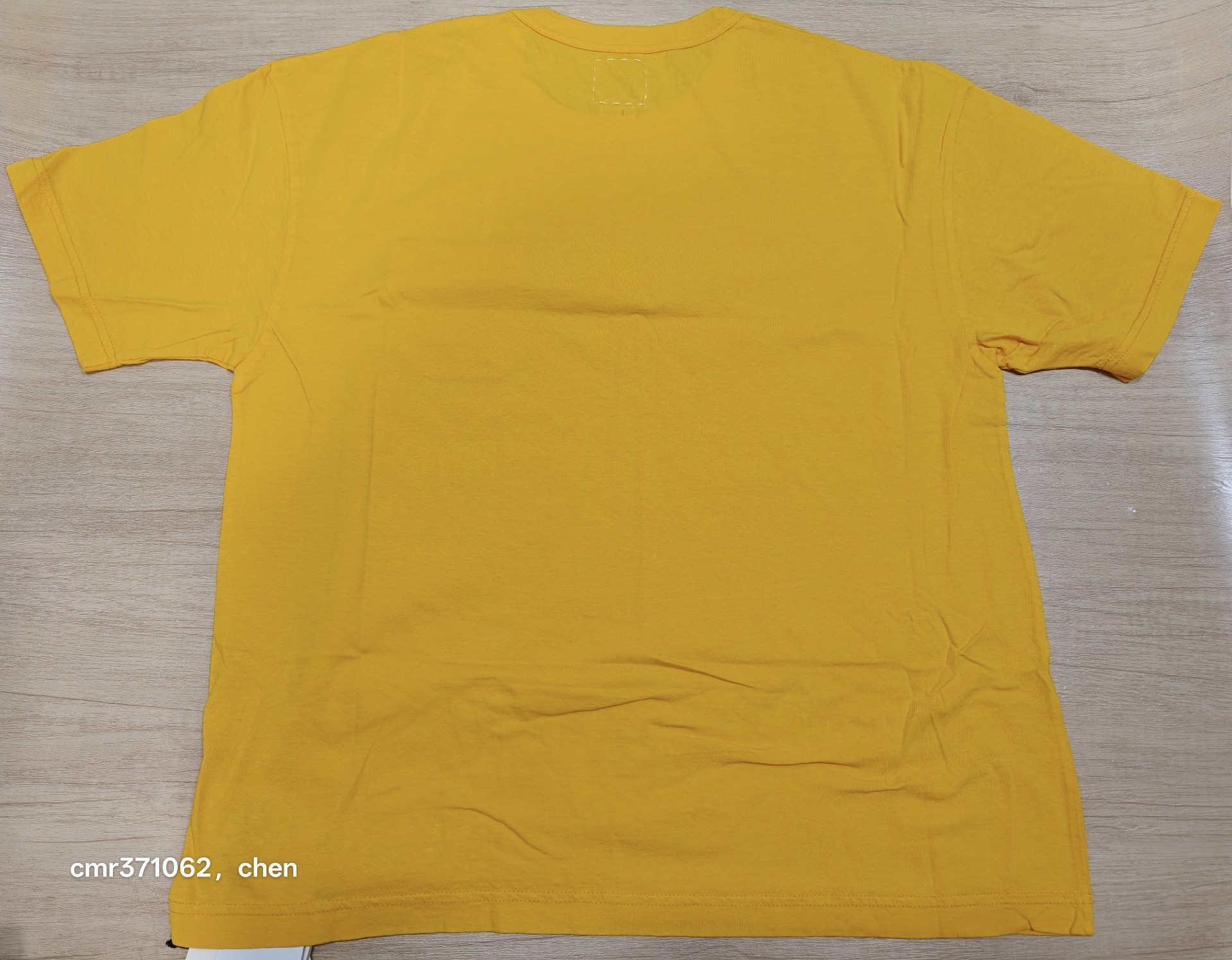Visvim 19AW Jumbo Tee Yellow — label