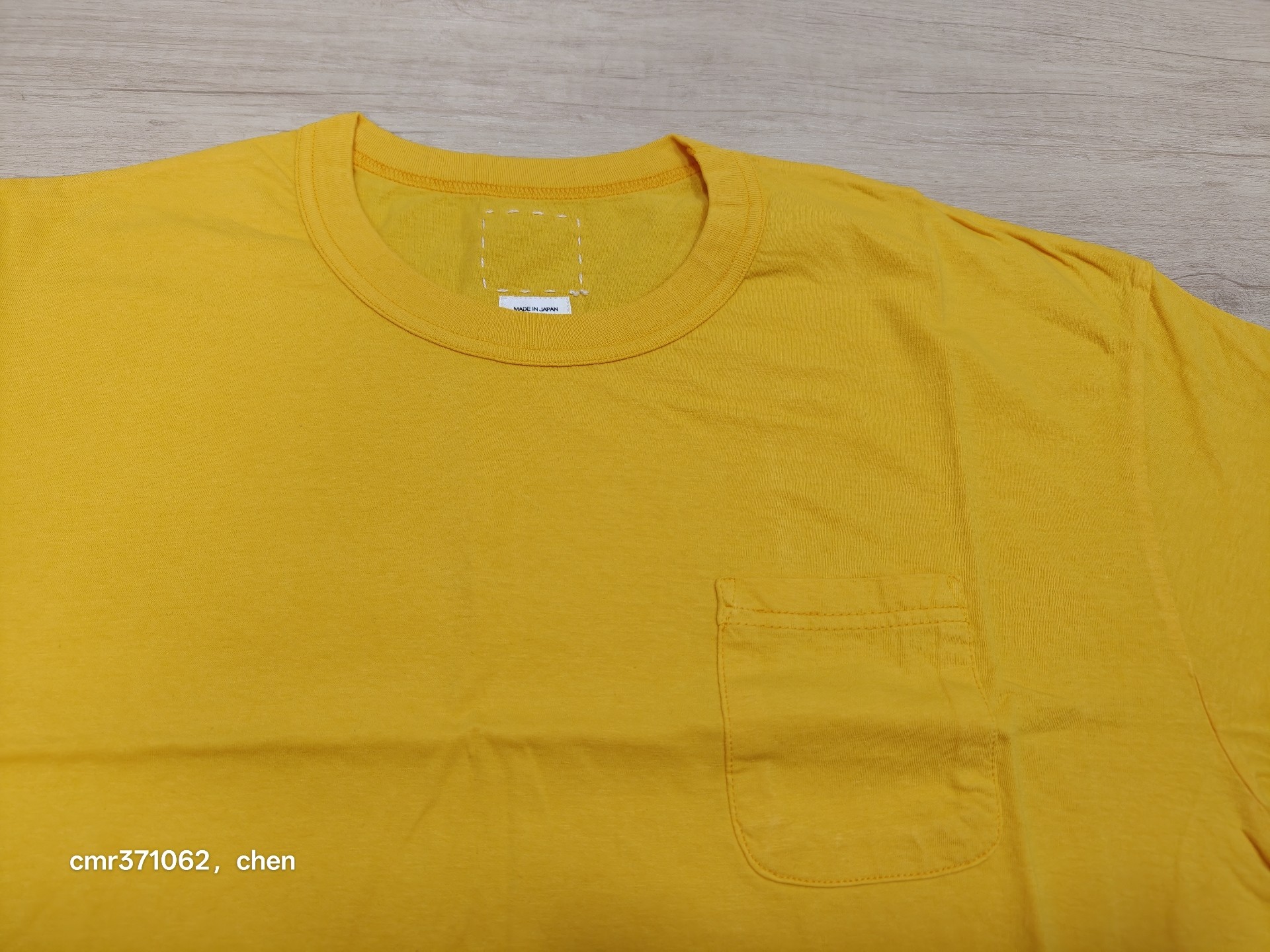 Visvim 19AW Jumbo Tee Yellow — front