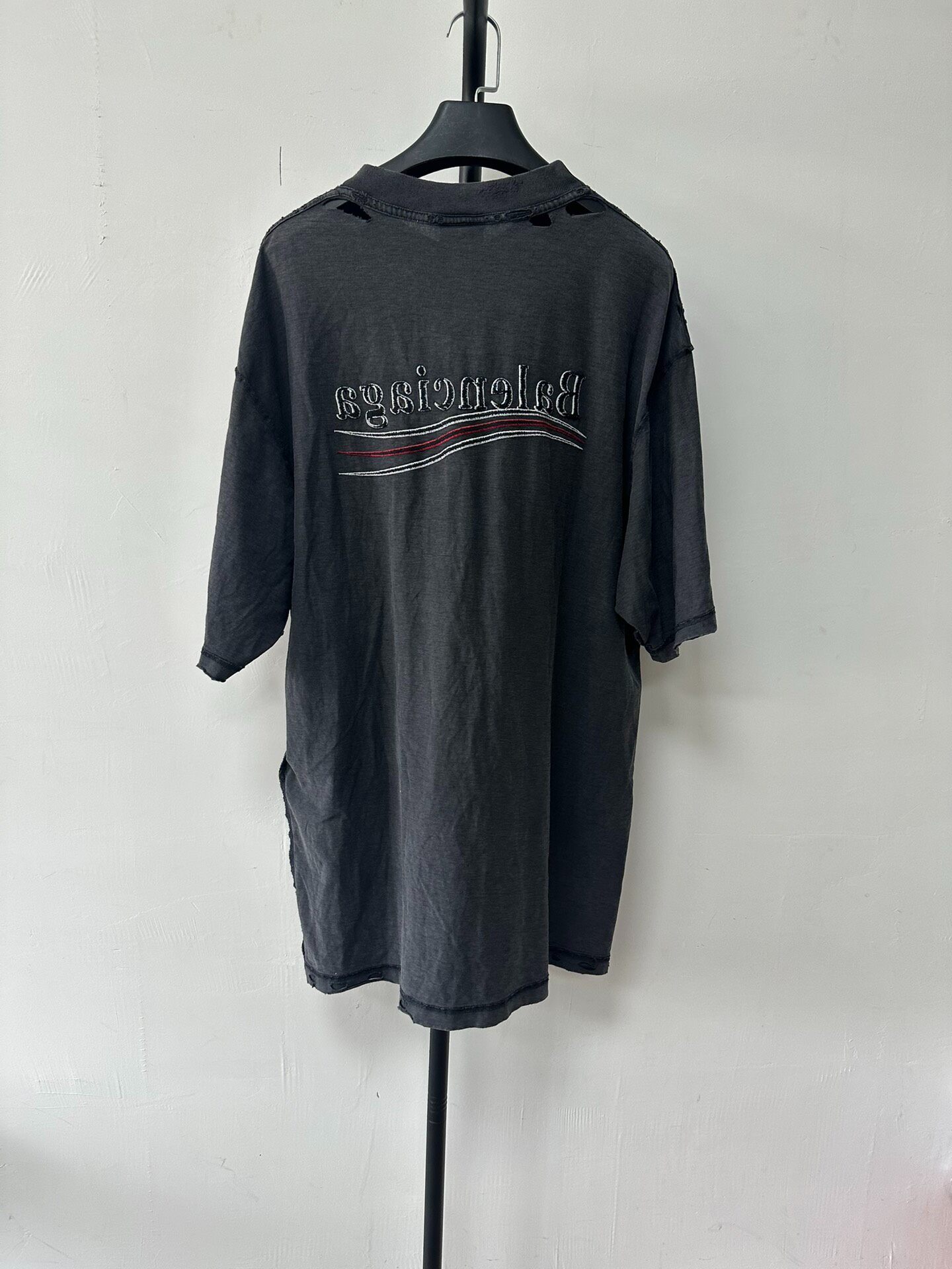 Balenciaga Men’s Logo Short Sleeve T-Shirt — front