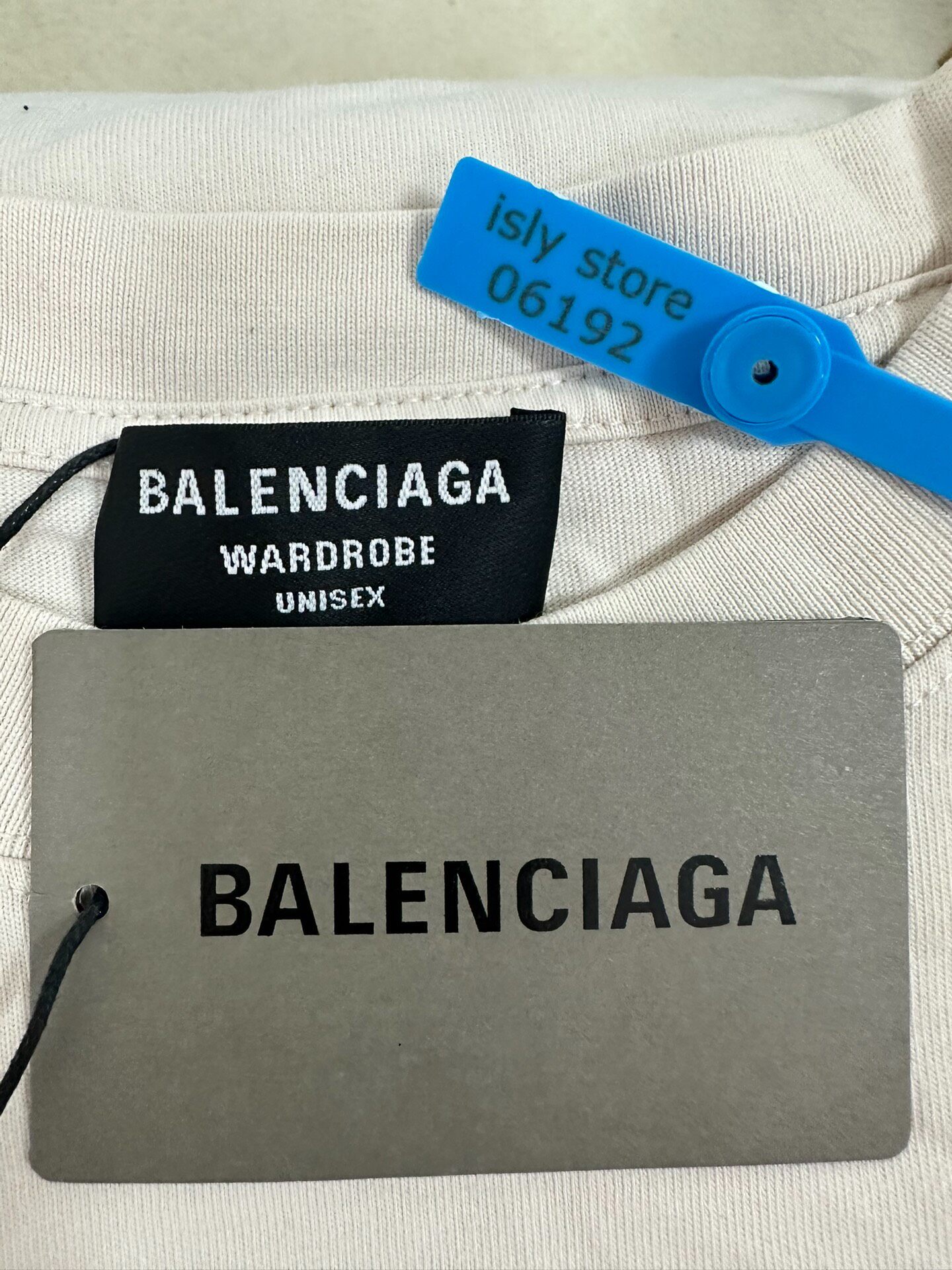 Balenciaga Logo Print Short Sleeve T-Shirt — label