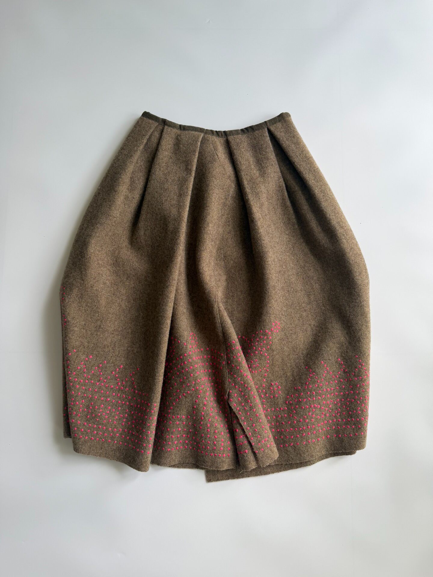 Dries Van Noten Wool Embroidered Midi Skirt — front