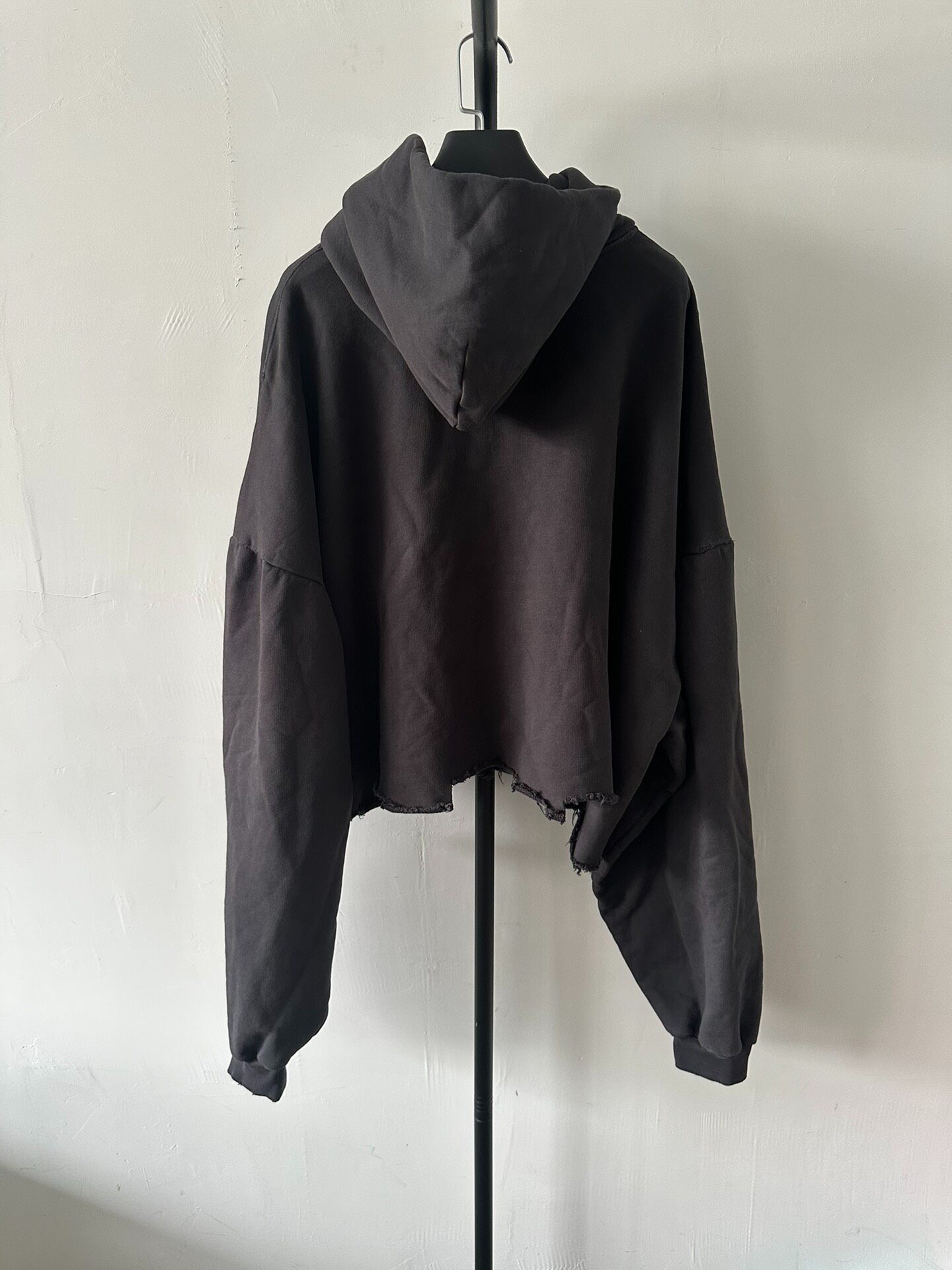 Balenciaga Cropped Logo Hoodie — front