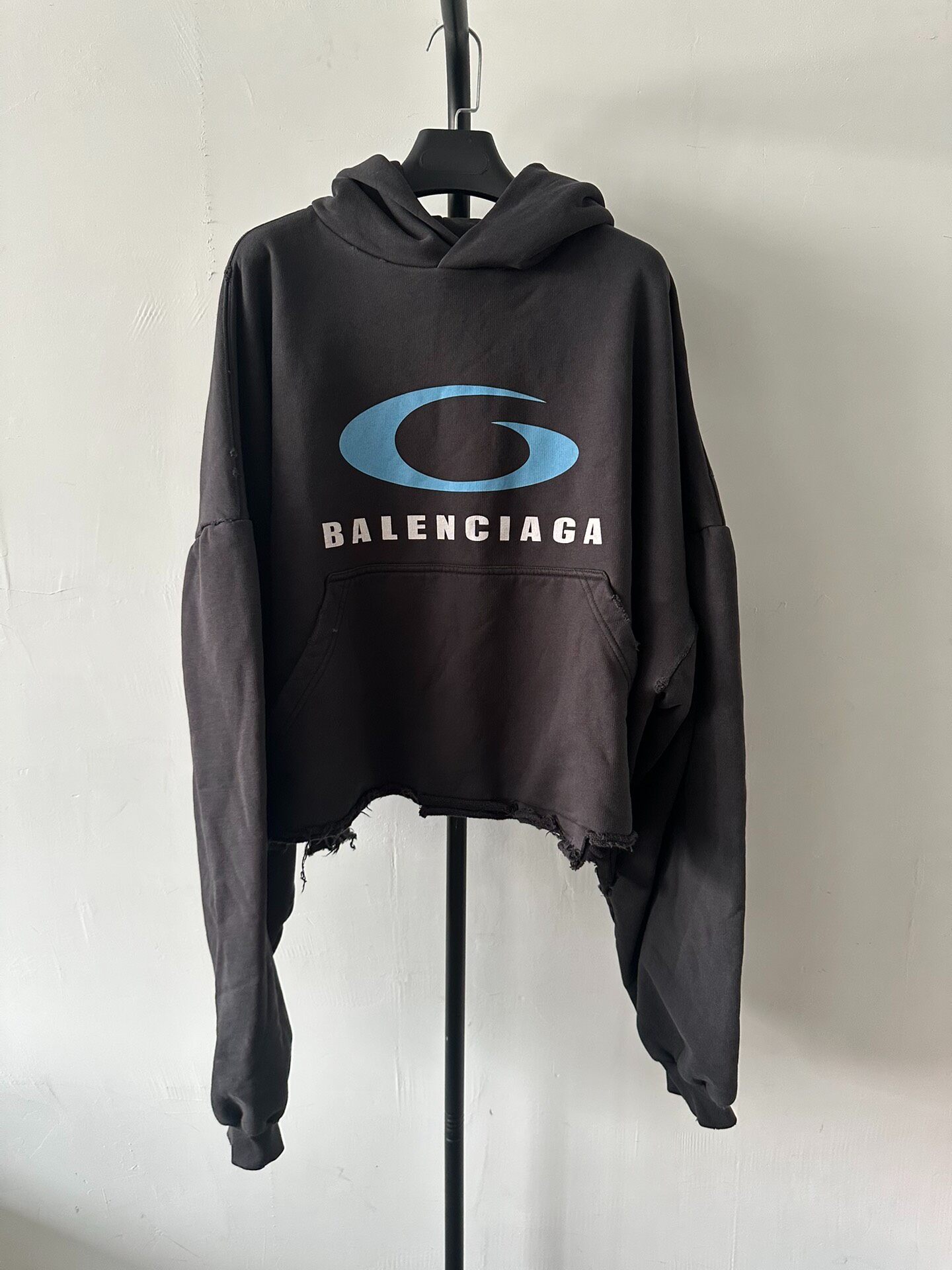 Balenciaga Cropped Logo Hoodie