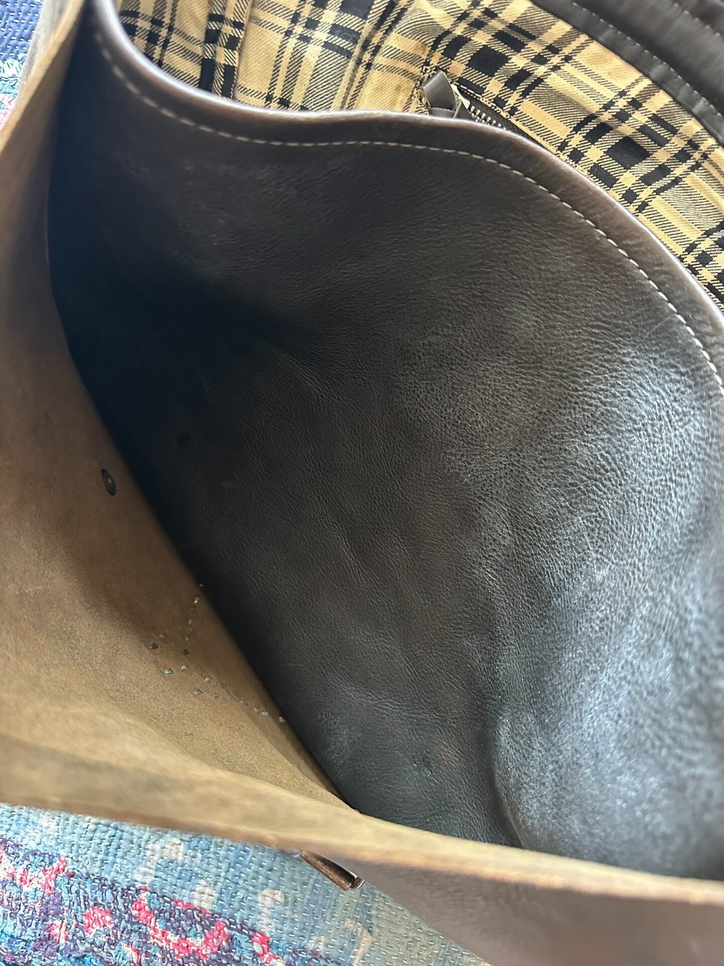 RRL Riveted Motorcycle Crossbody Bag — label