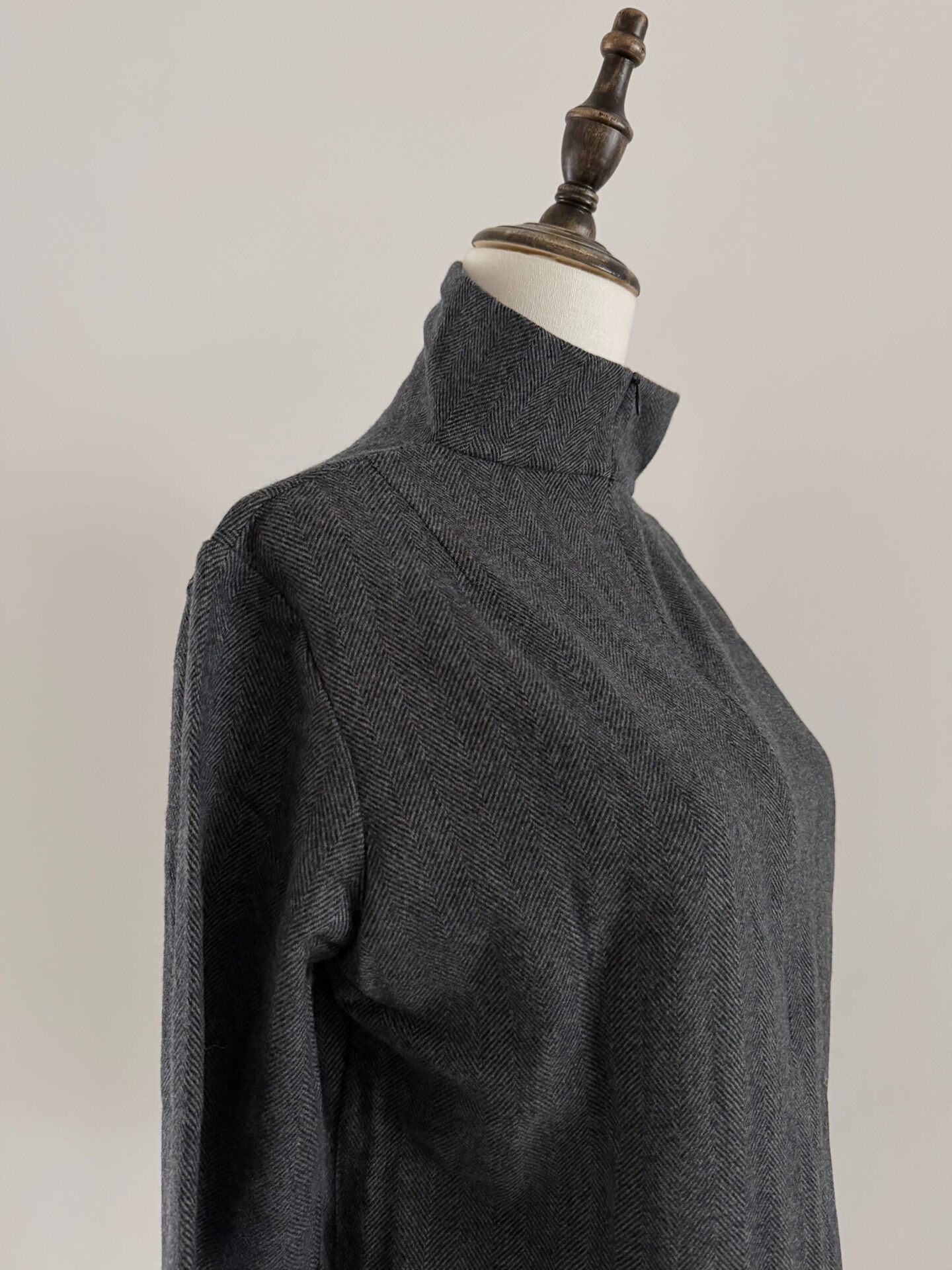 Dries Van Noten Herringbone Half-zip Top — front