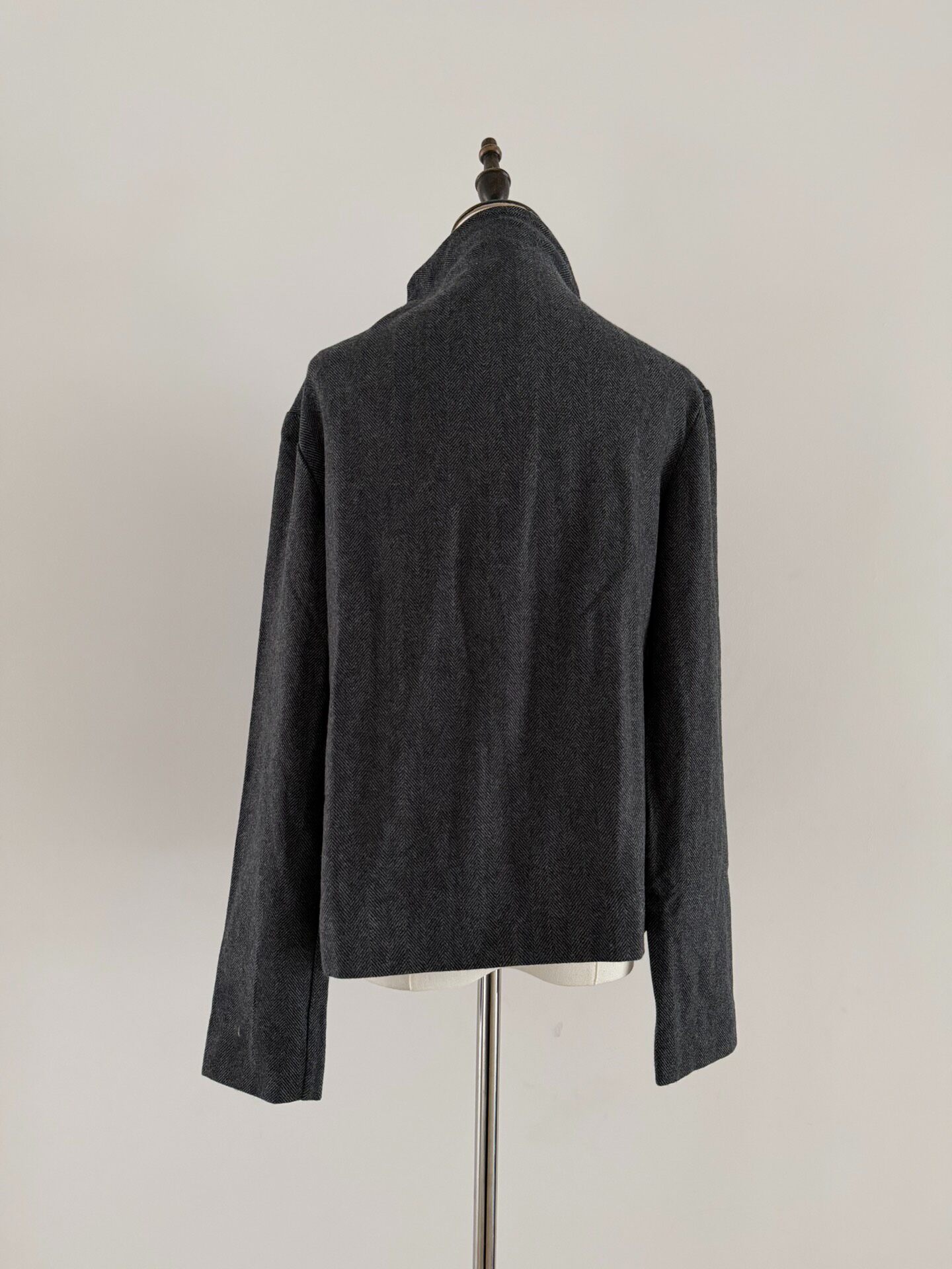 Dries Van Noten Herringbone Half-zip Top — detail