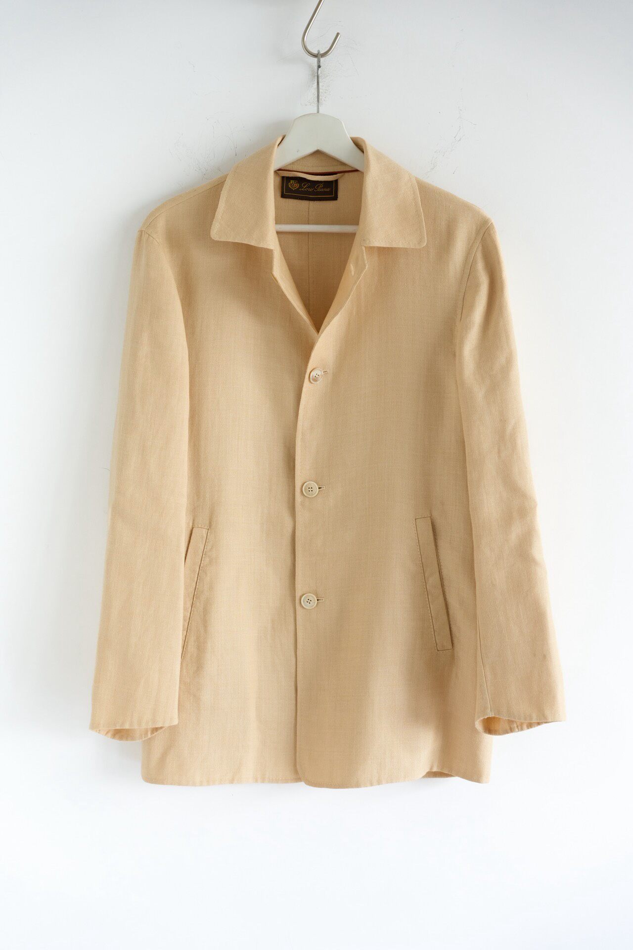 Loro Piana Beige Cashmere-Linen Driving Jacket — front