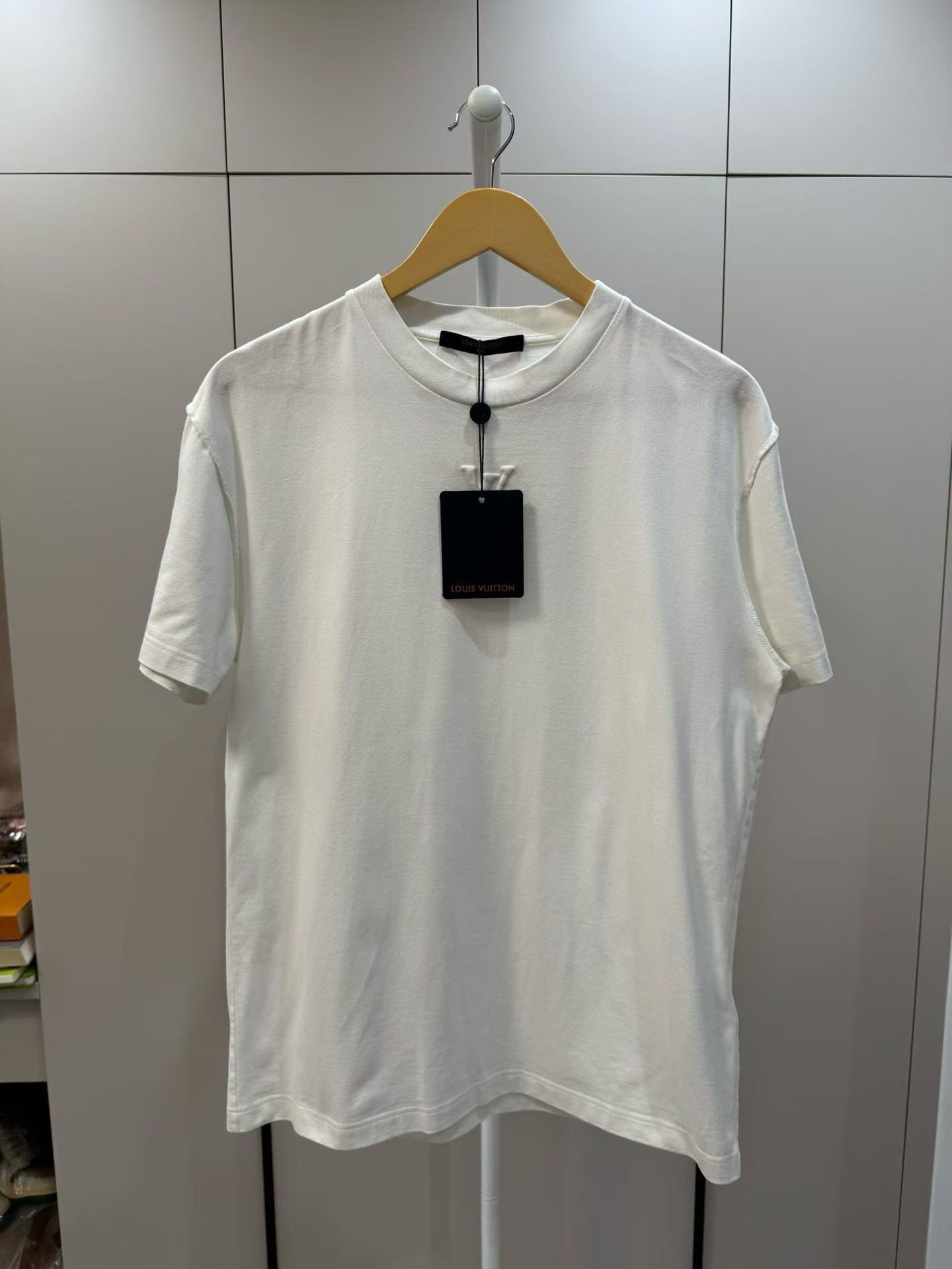 Louis Vuitton White Embossed Logo T-Shirt