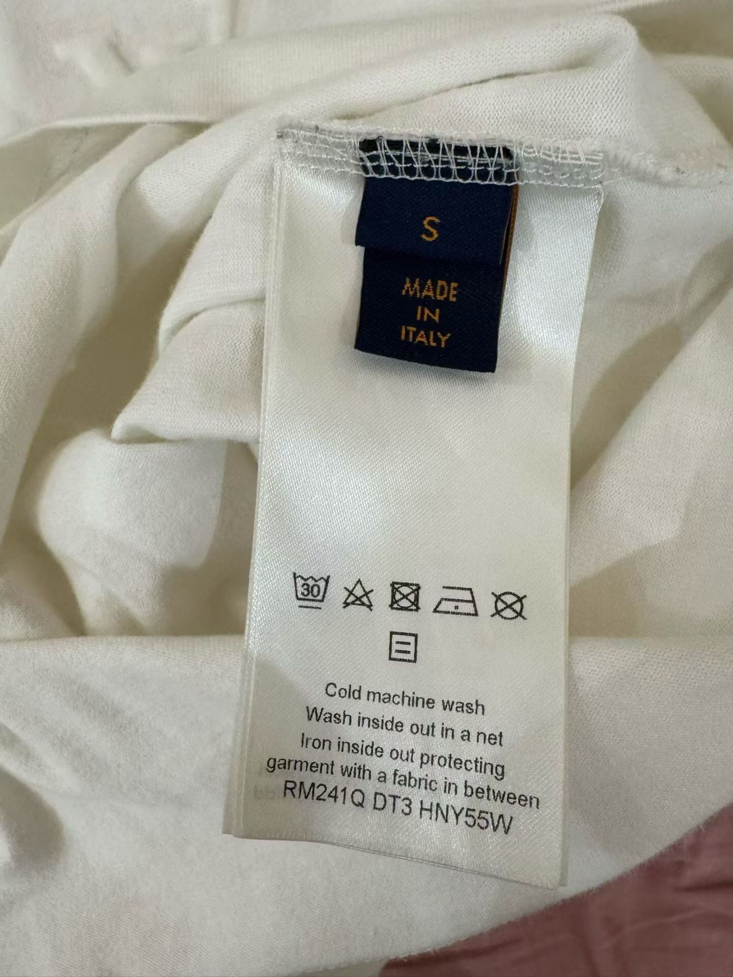 Louis Vuitton White Embossed Logo T-Shirt — back
