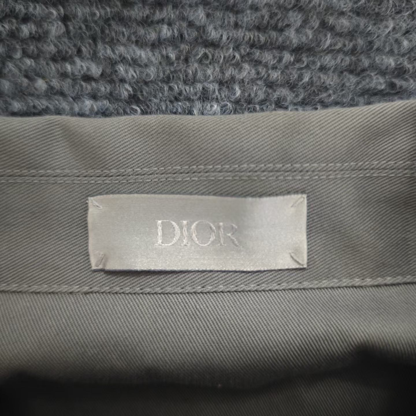 Dior SS26 Grey Zip-Up Jacket — back