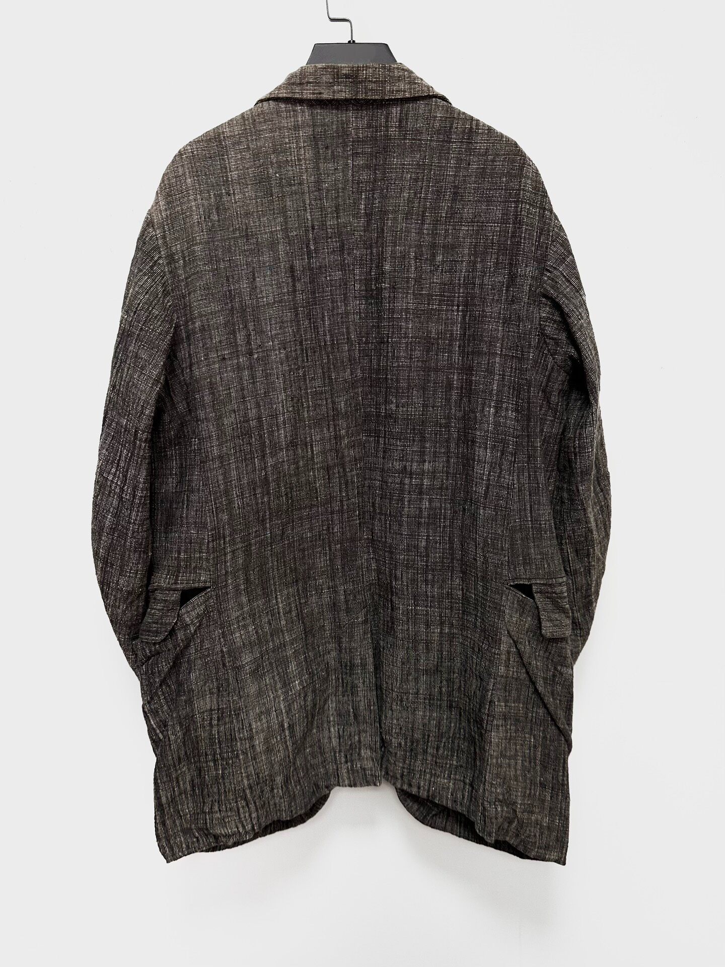 Andrew Driftwood Textured Linen Jacket — detail