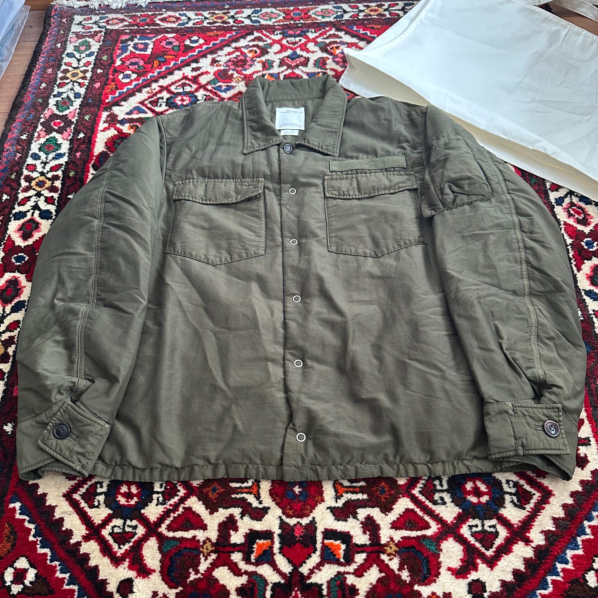 Visvim 23AW Heli Crew Down Shirt Jacket — detail