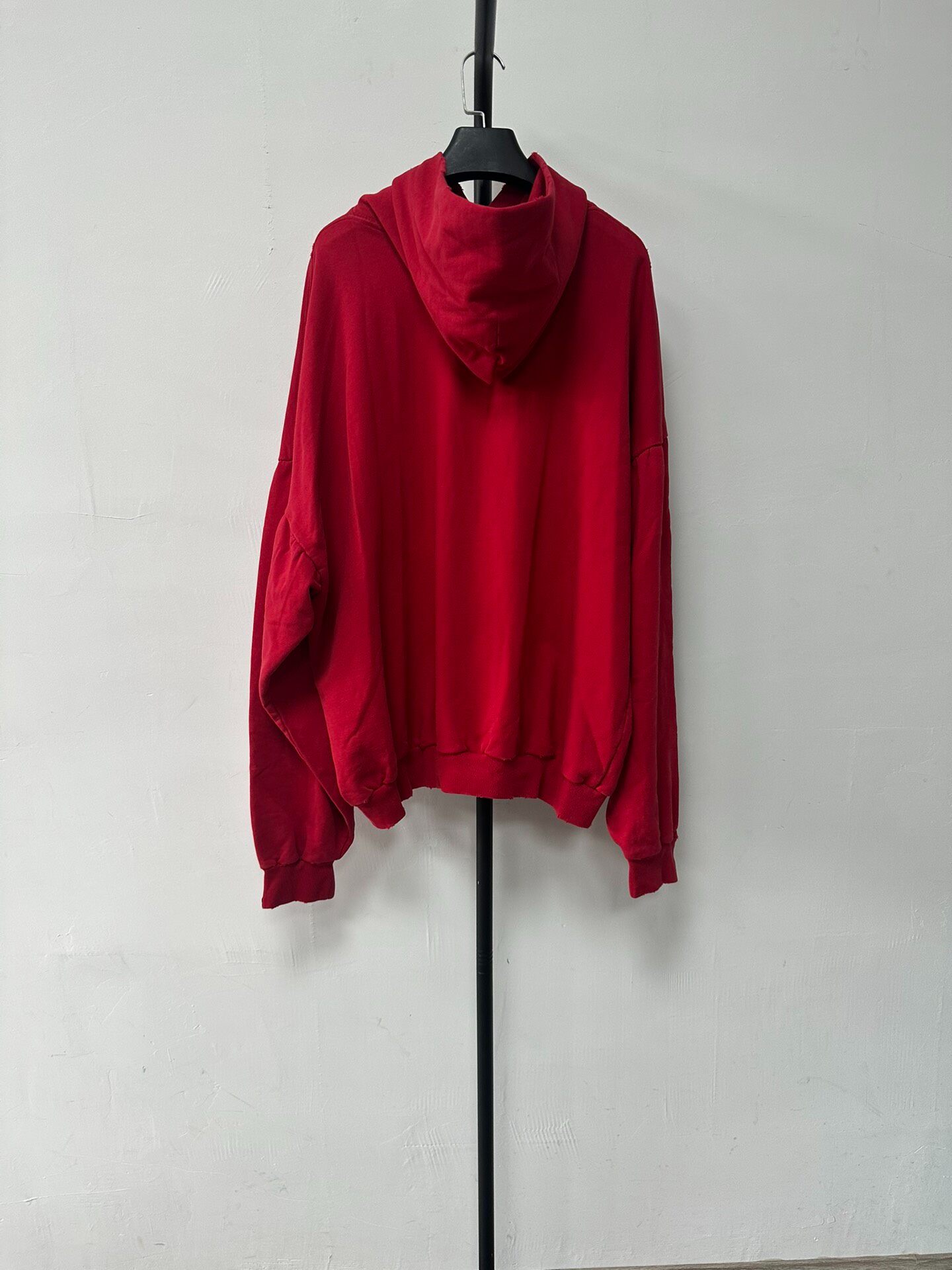 Balenciaga Women’s Red Graphic Hoodie — front