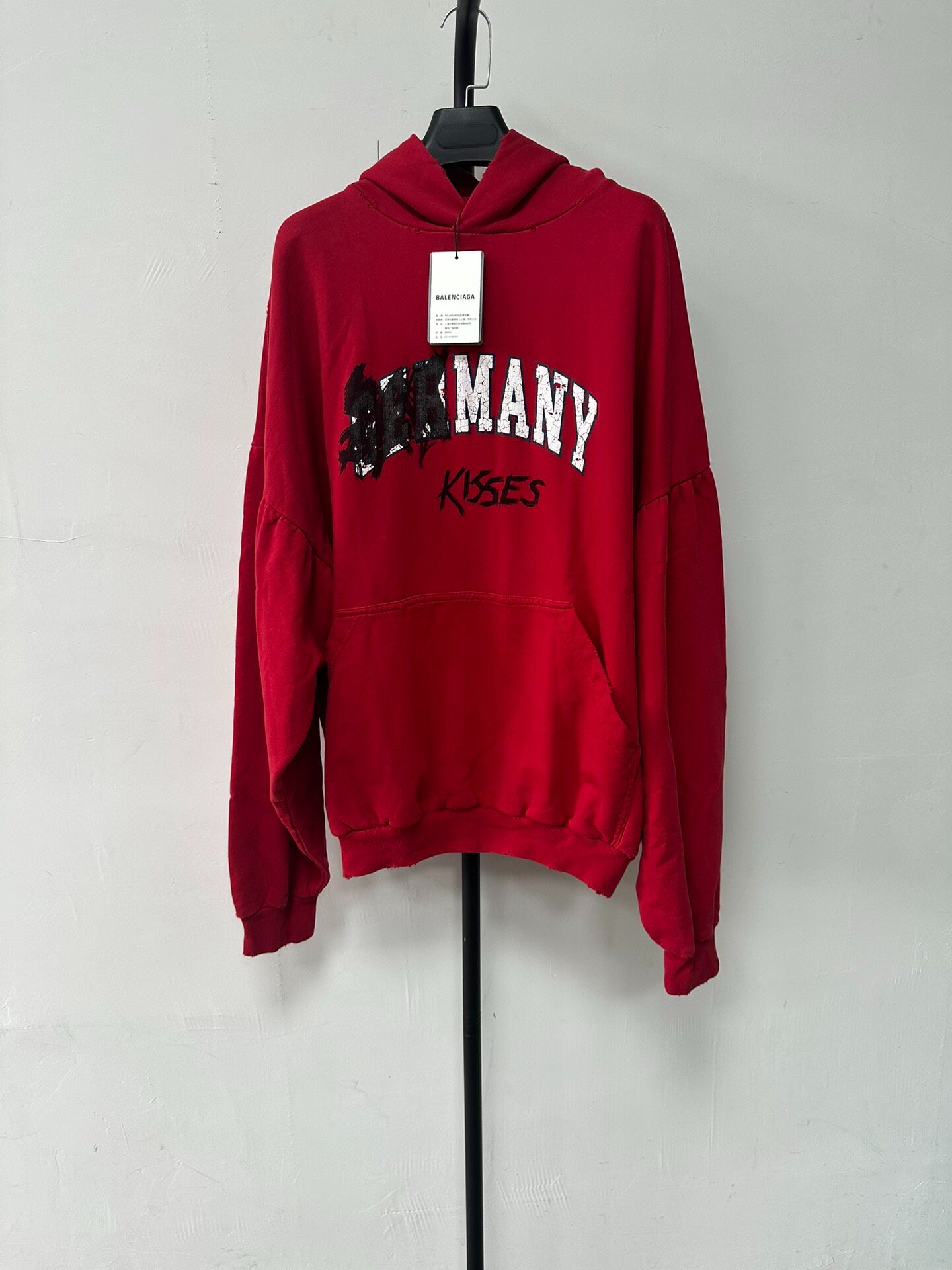 Balenciaga Women’s Red Graphic Hoodie