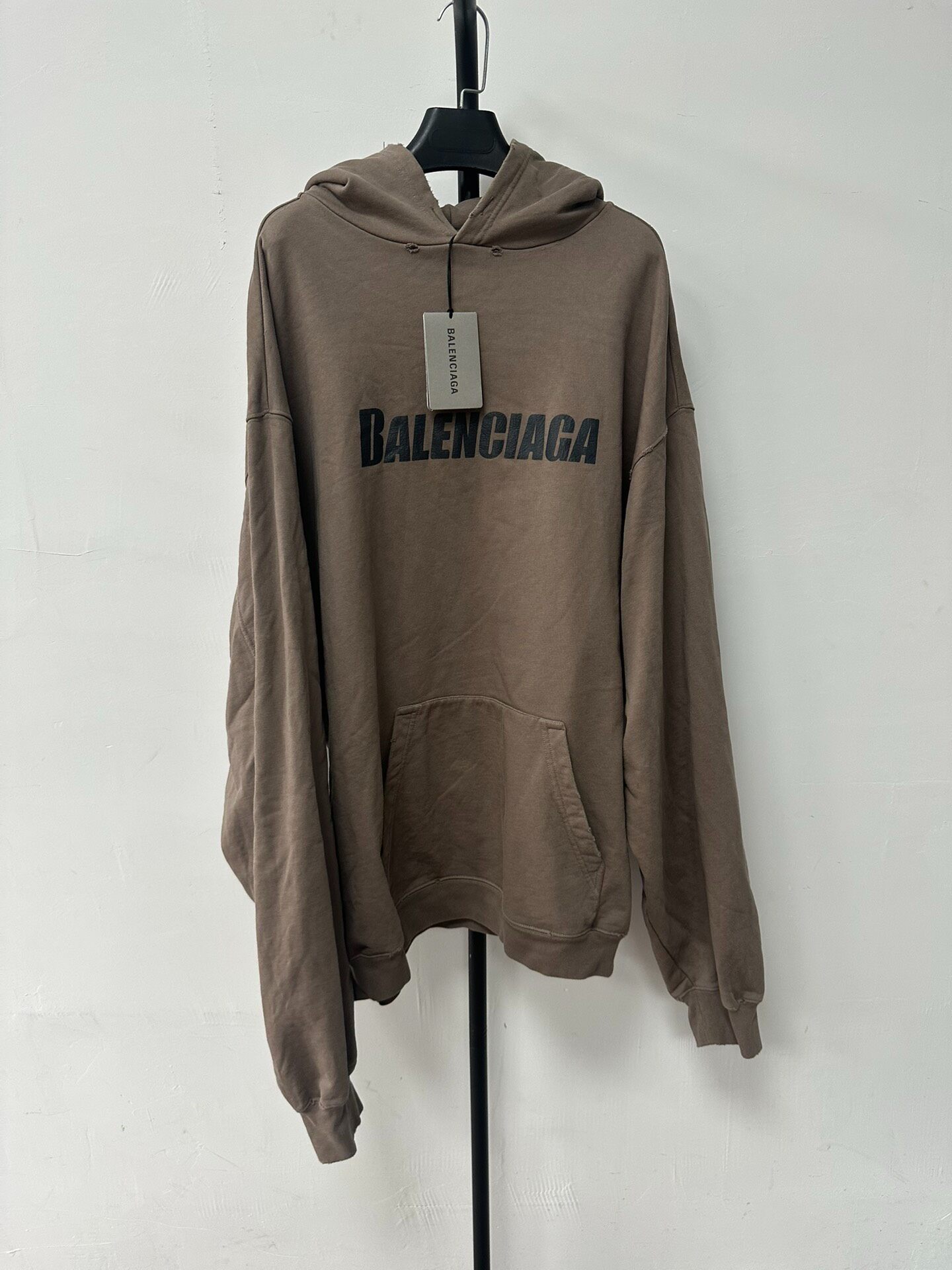 Balenciaga Taupe Loose Hoodie