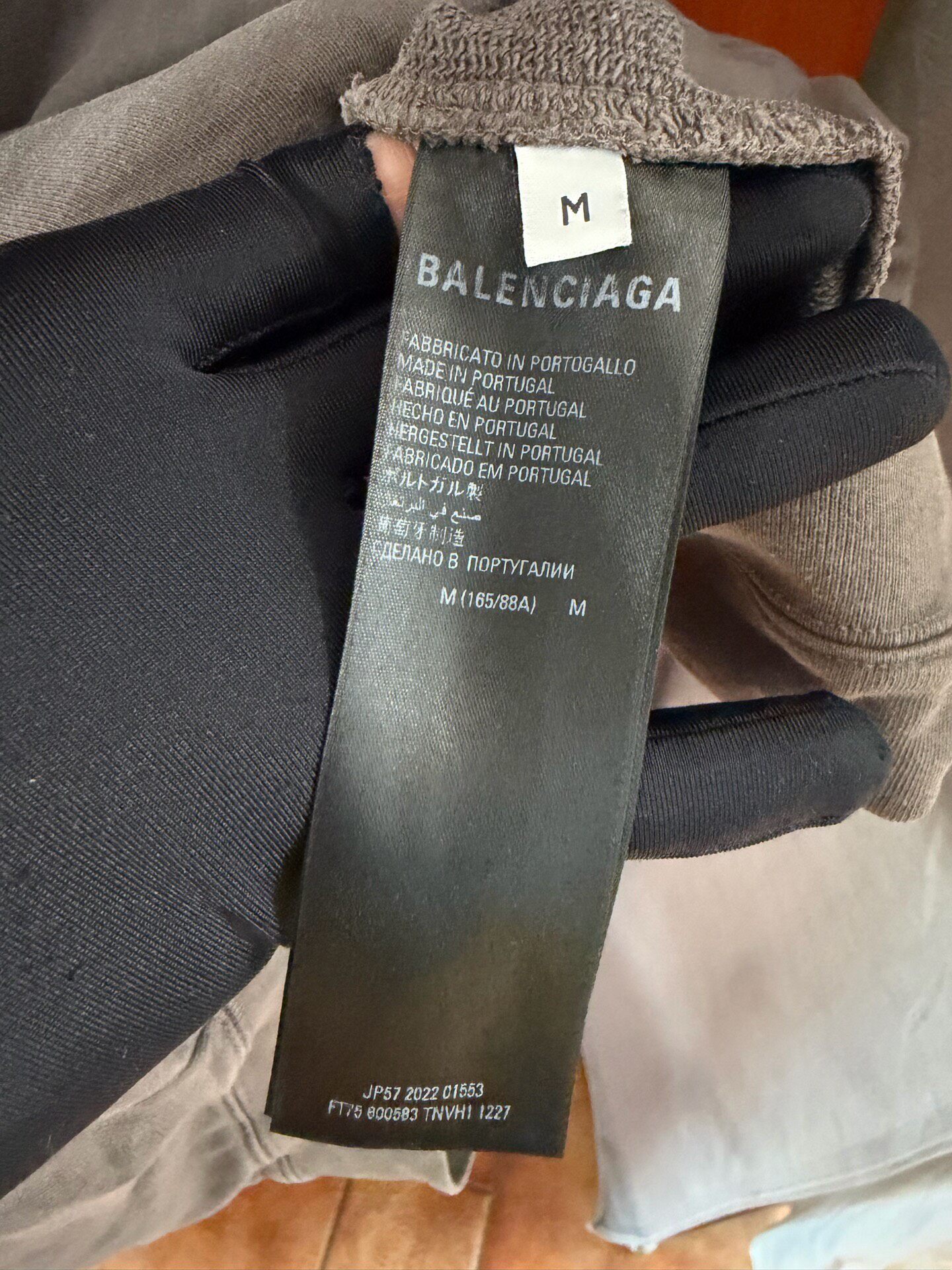 Balenciaga Gray Hoodie Size M New With Tags — back