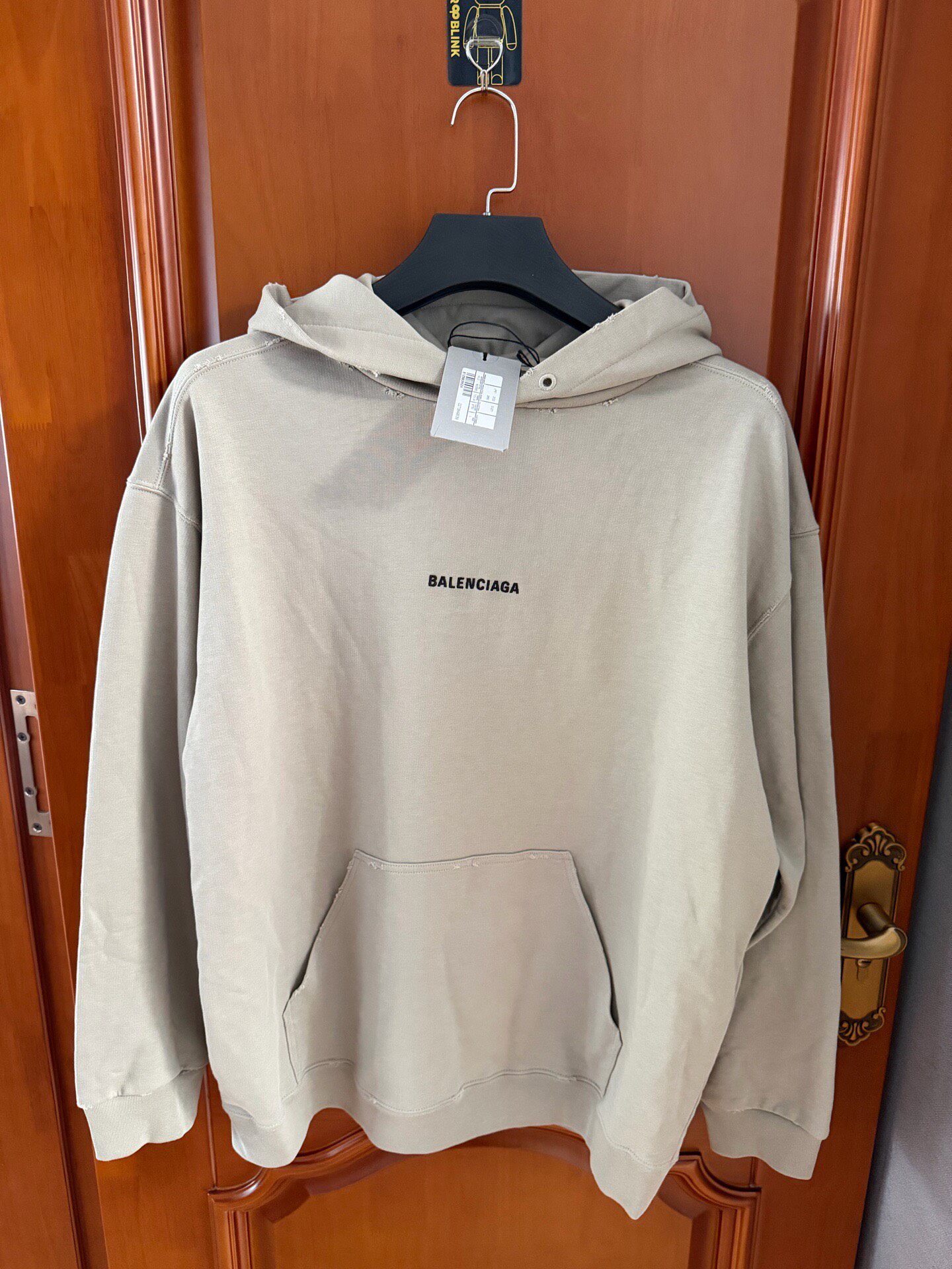 Balenciaga Gray Logo Hoodie New With Tags