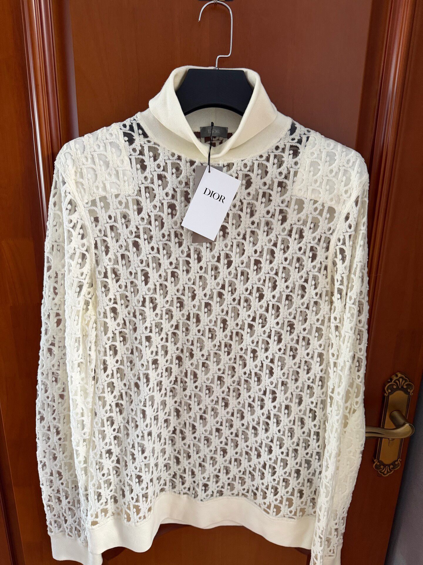 Dior Sheer Monogram High-Neck Top