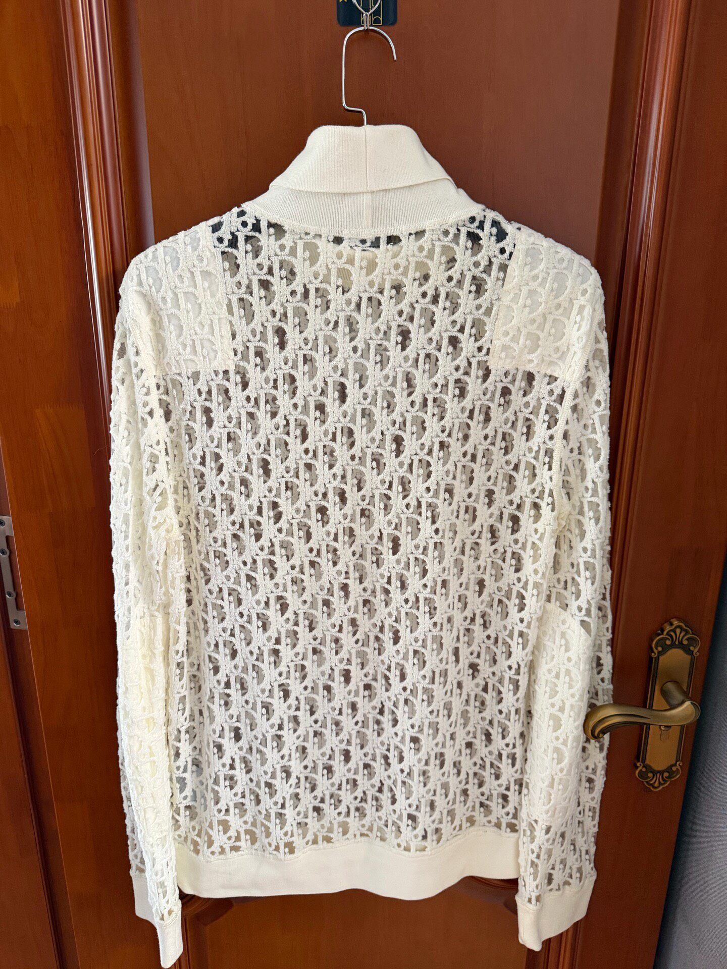 Dior Sheer Monogram High-Neck Top — front
