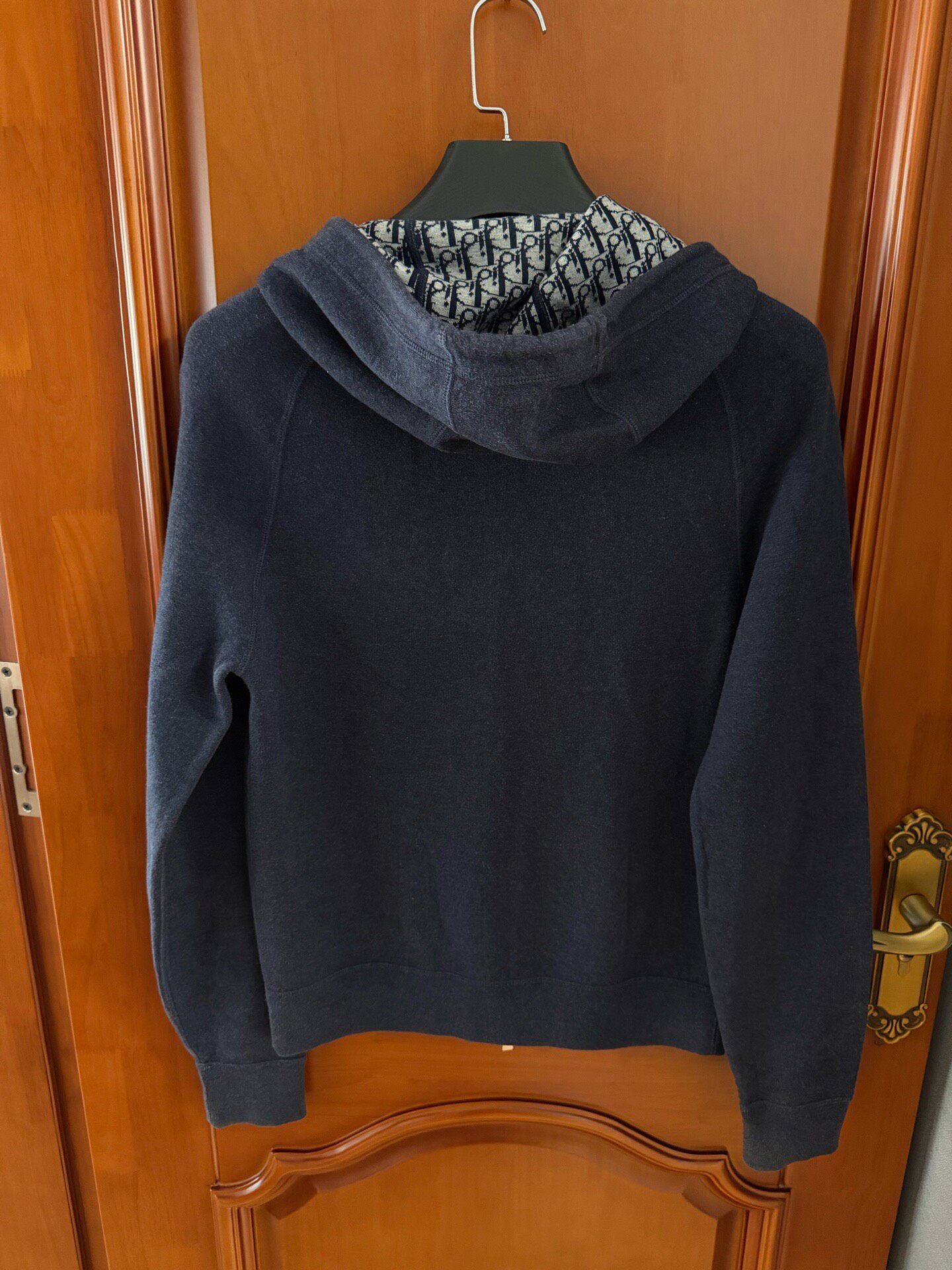 Dior Navy Zip Hooded Jacket — front