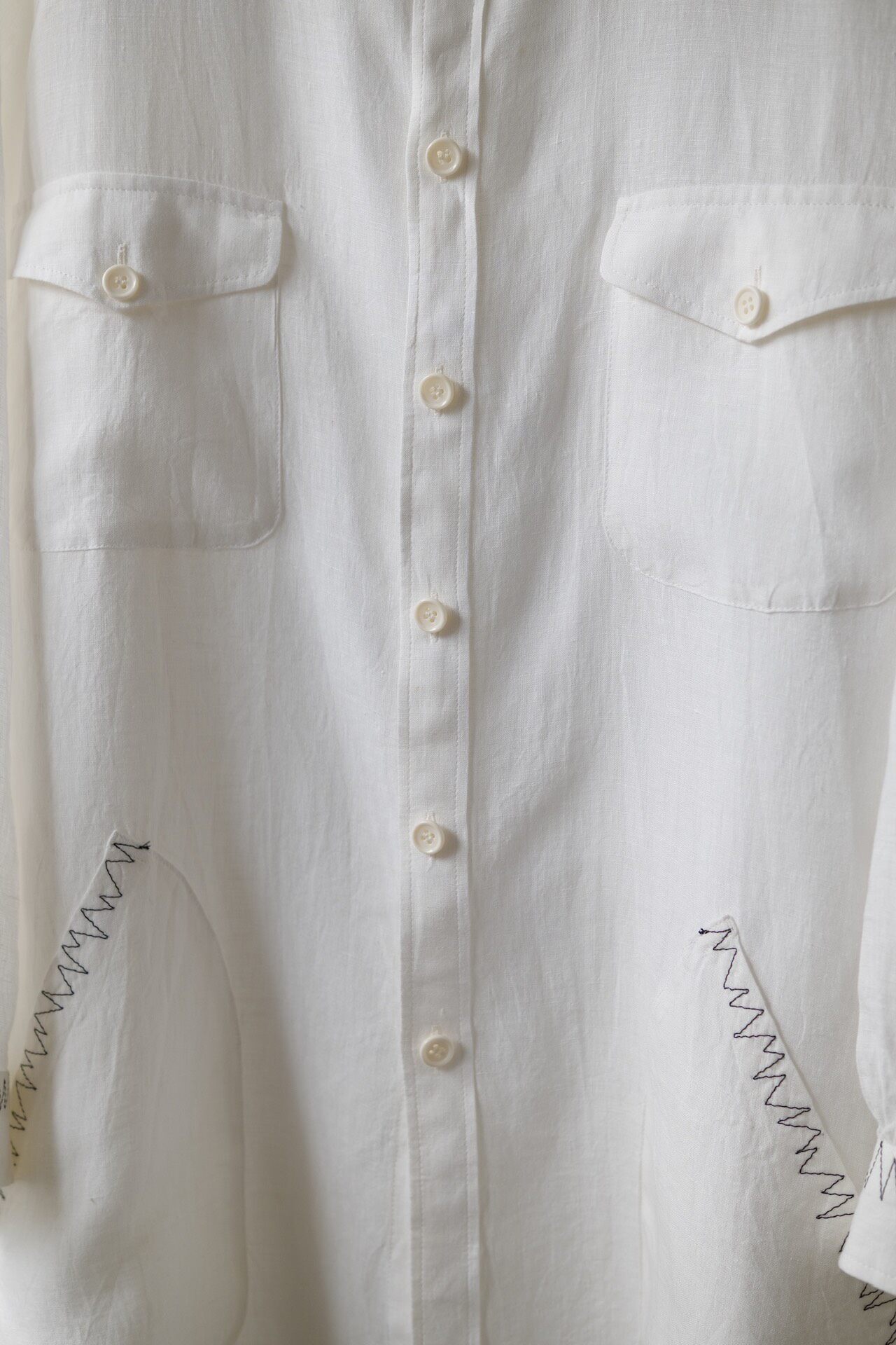 Yohji Yamamoto 24SS Linen Shirt — detail