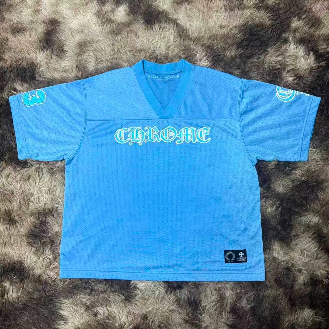 Chrome Hearts Blue Mesh Hockey Jersey