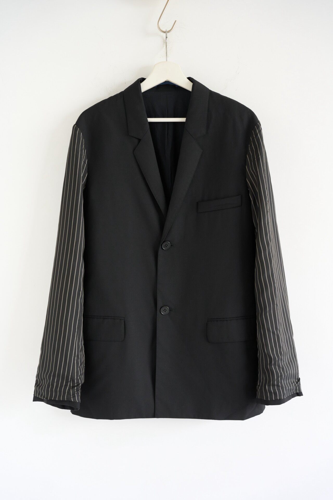 Marni 14AW Striped Sleeve Wool Blazer