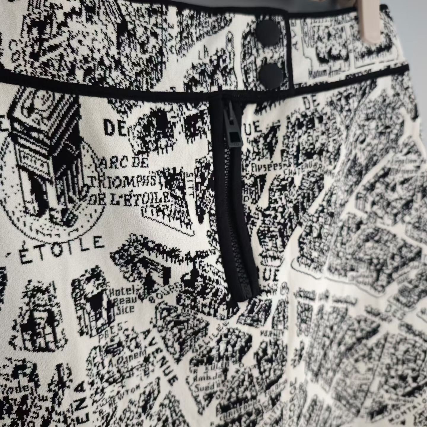 Dior Paris Map Print Mini Skirt — detail
