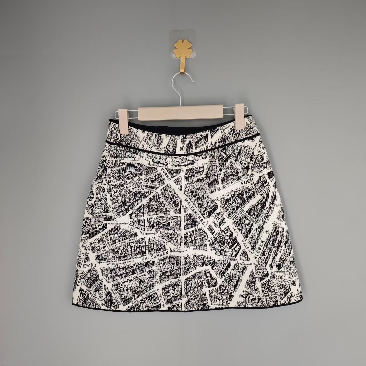 Dior Paris Map Print Mini Skirt — front