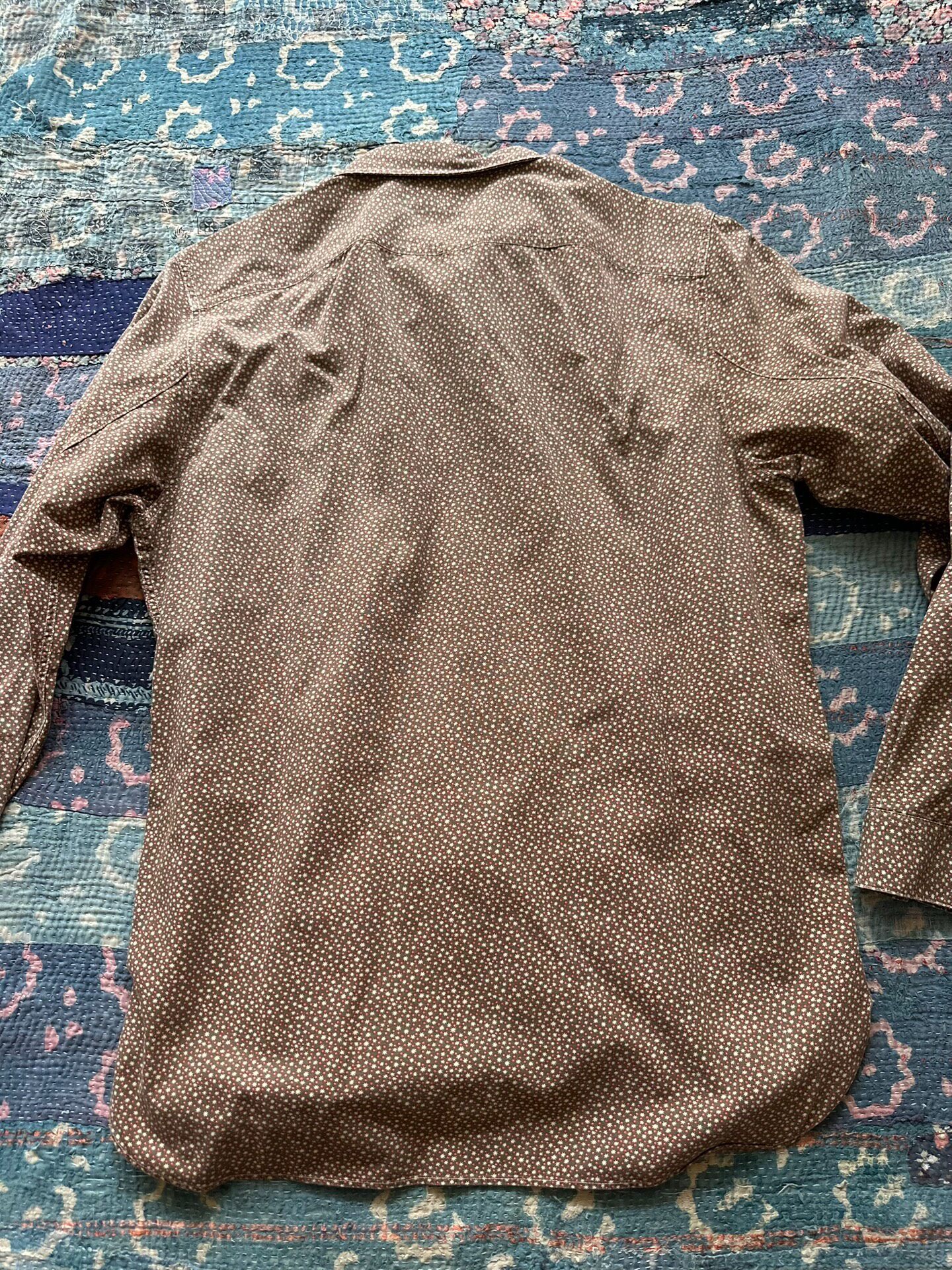 RRL Star Dot Pattern Long Sleeve Shirt — front
