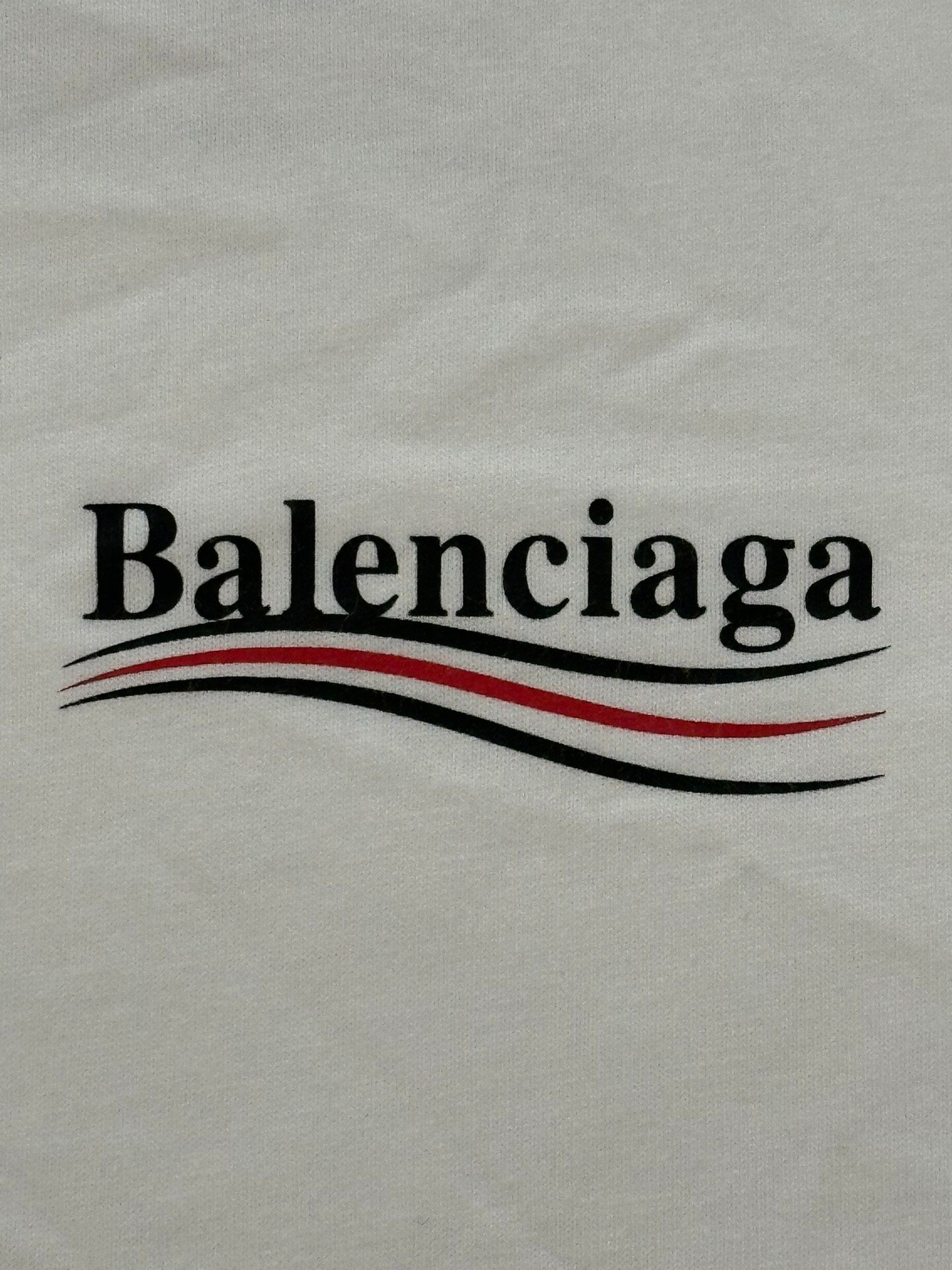 Balenciaga Women’s White Short-Sleeve T-Shirt — detail
