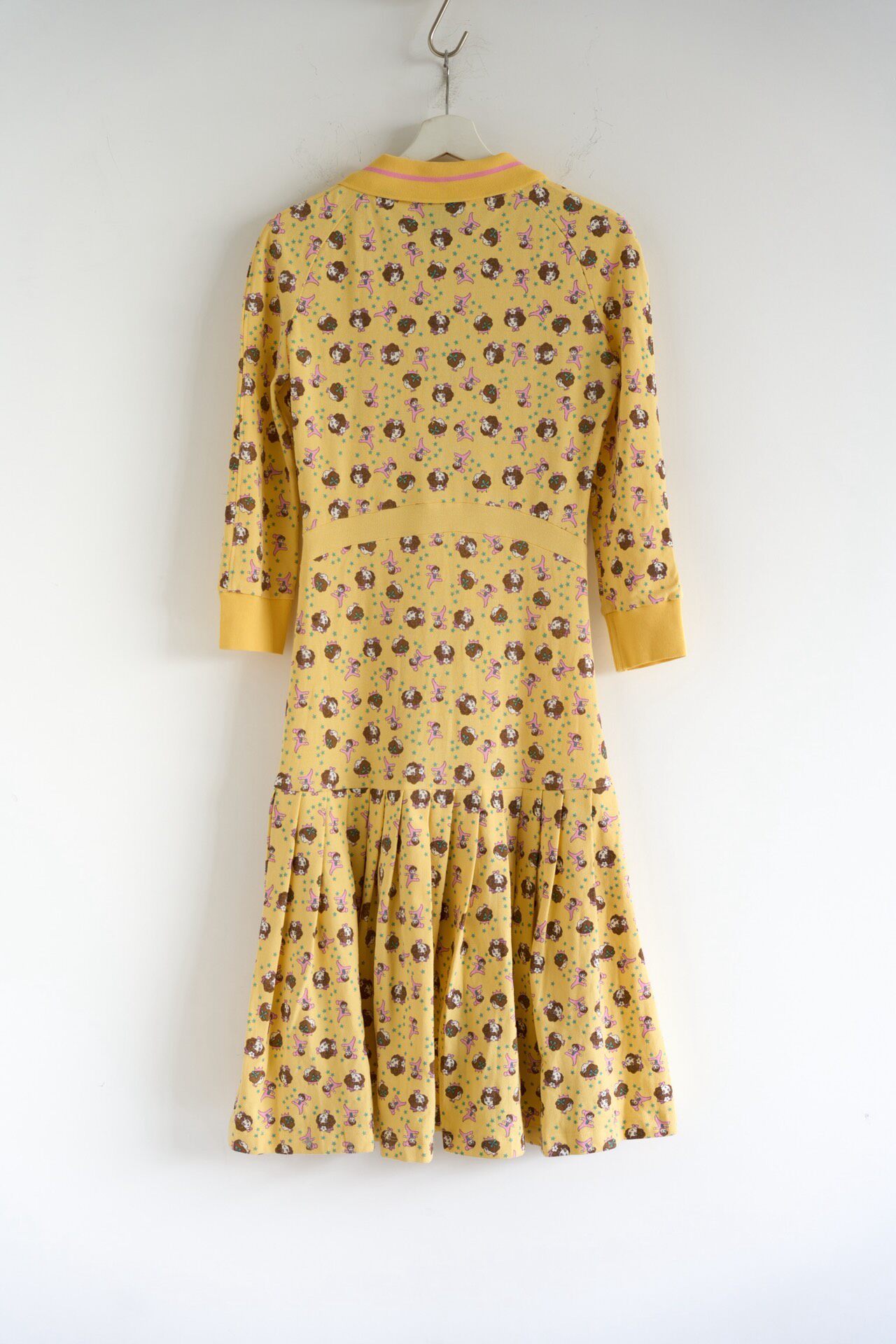 Ashley Williams Anime Pleated Yellow Dress — front