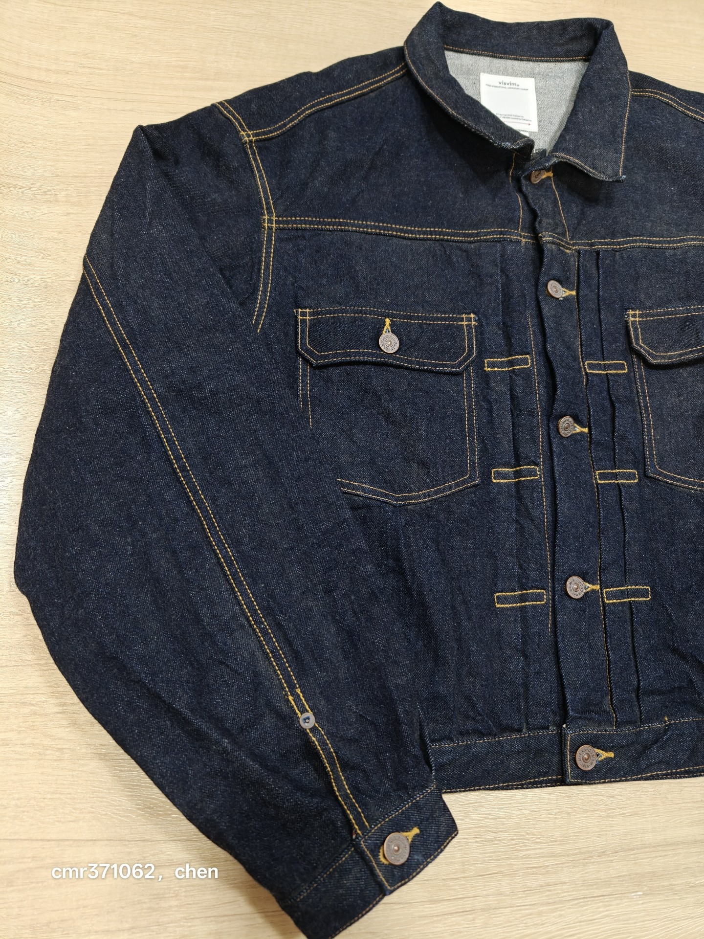 Visvim 25AW 101XX Raw Denim Jacket — detail