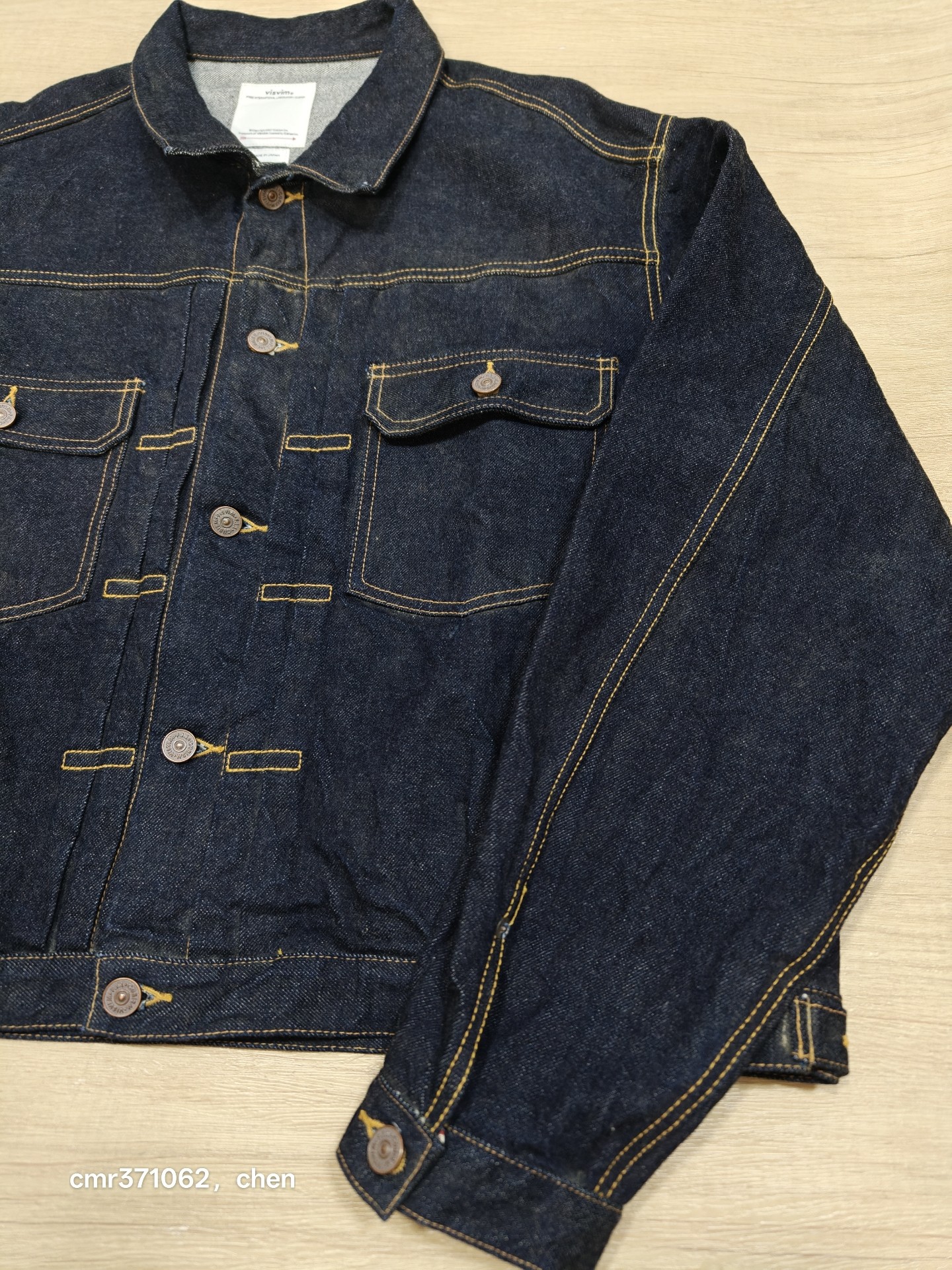 Visvim 25AW 101XX Raw Denim Jacket — back