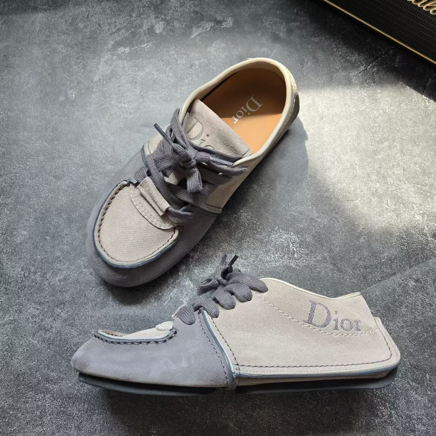 Dior Roadie 26 Two-Tone Suede Sneakers — back