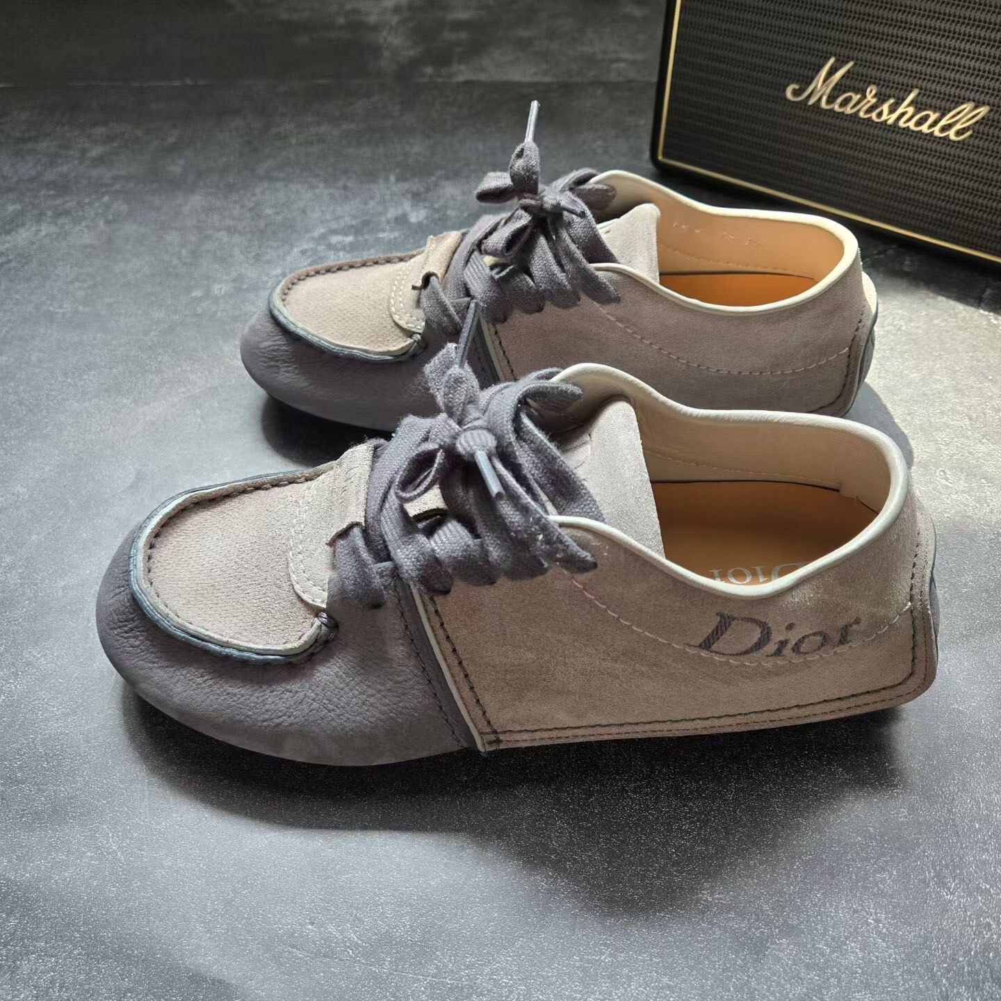 Dior Roadie 26 Two-Tone Suede Sneakers