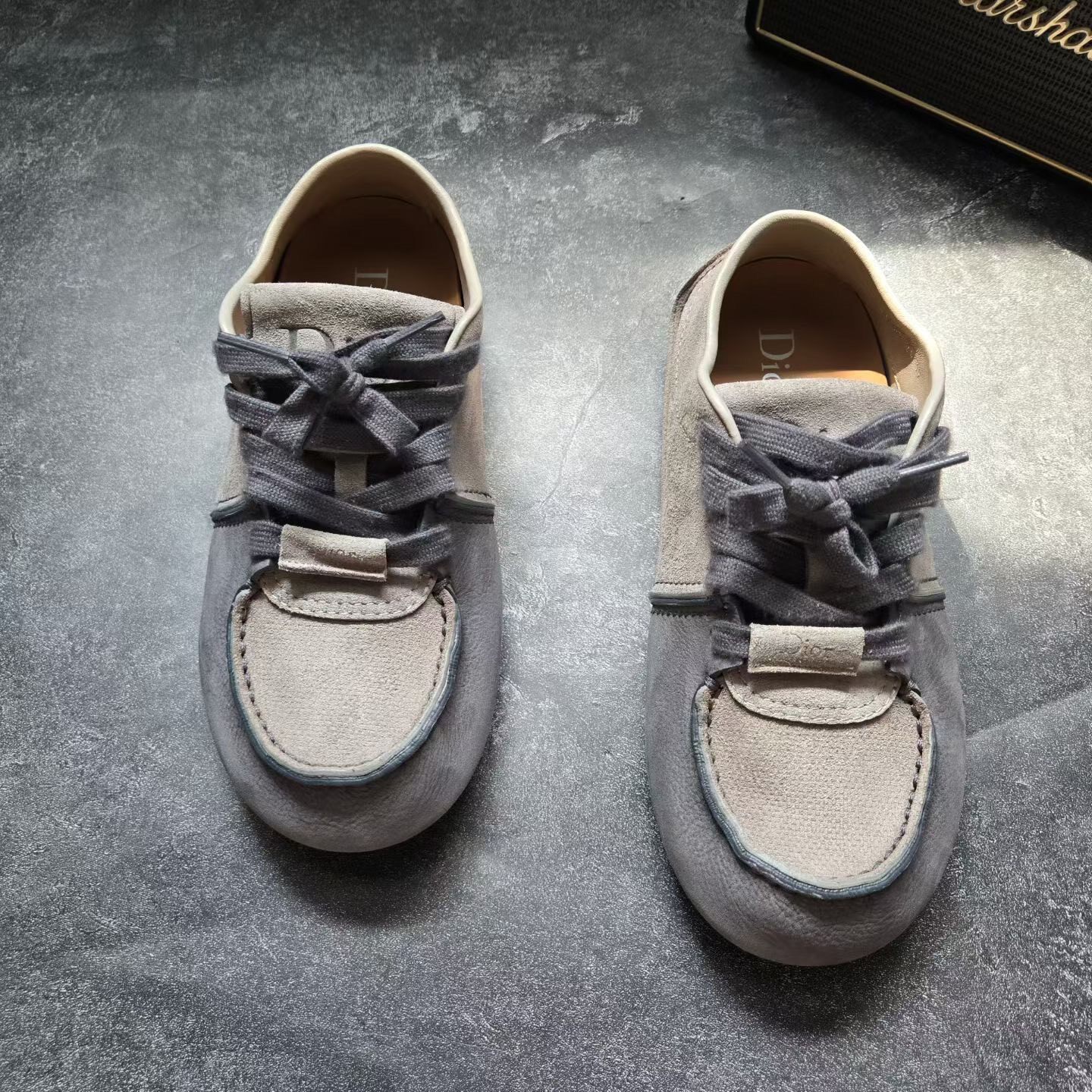 Dior Roadie 26 Two-Tone Suede Sneakers — front