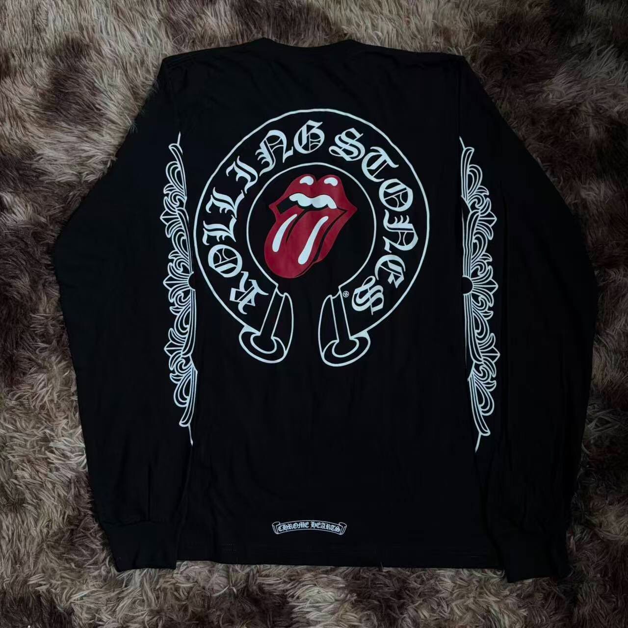 Chrome Hearts x Rolling Stones Black Long Sleeve Shirt