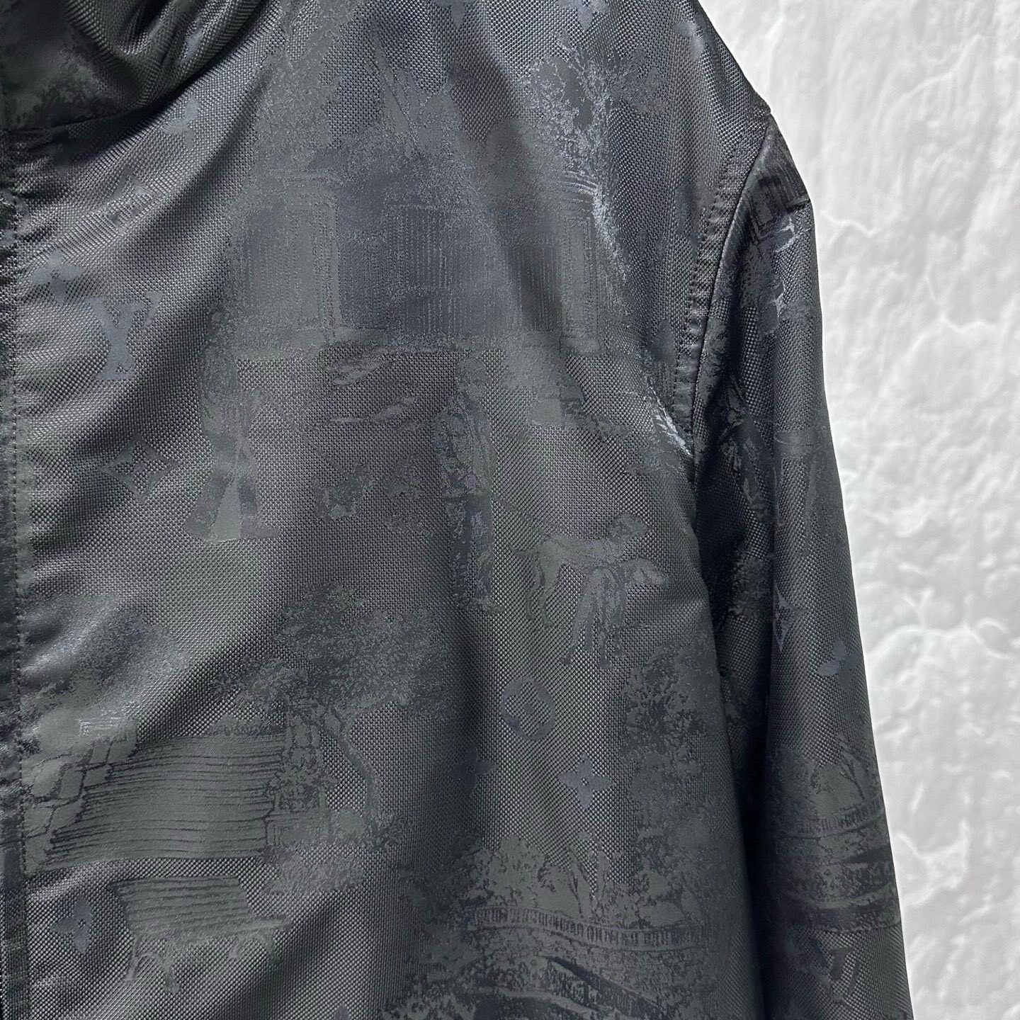 Louis Vuitton SS25 Black Hooded Jacket — back