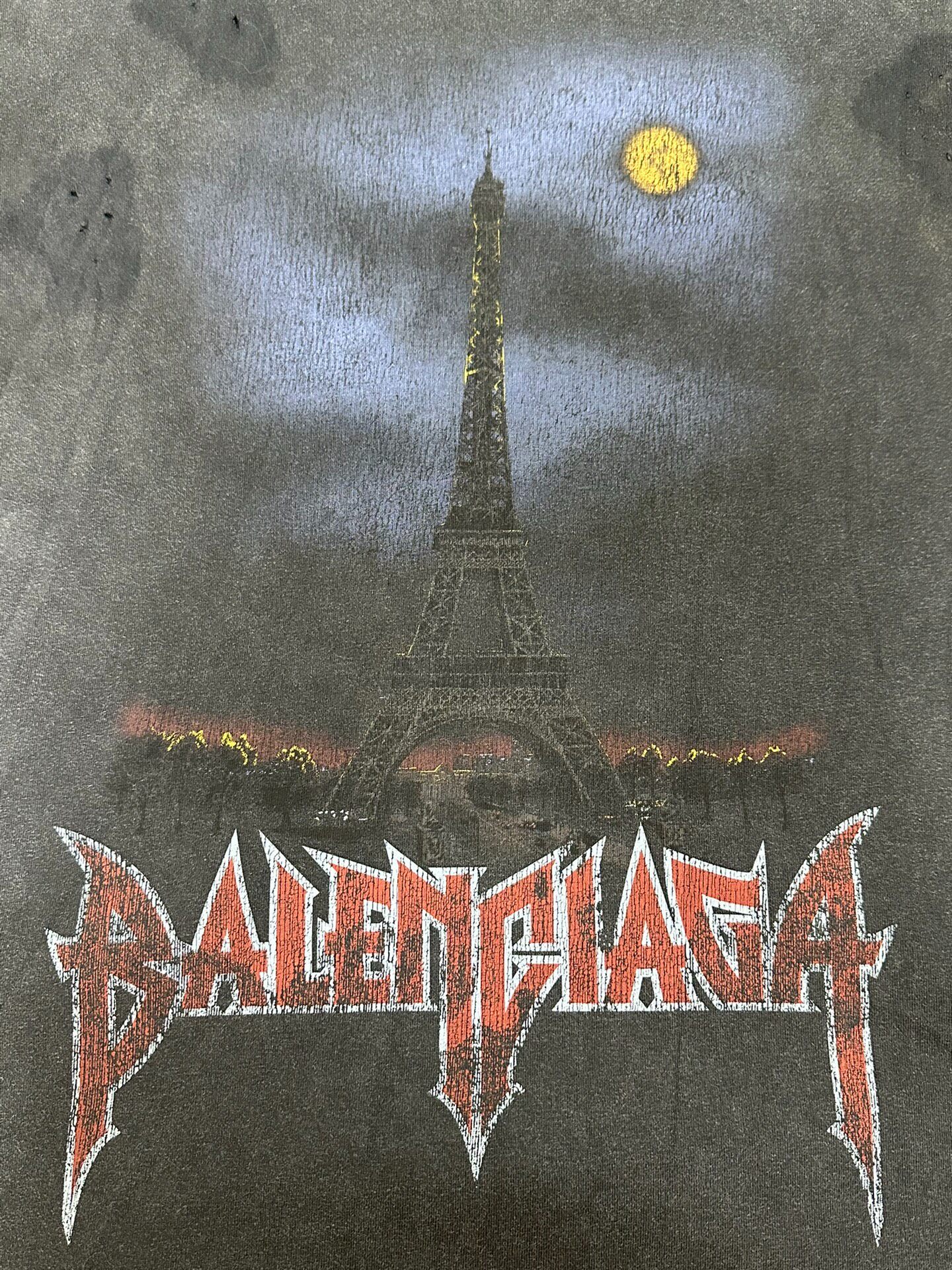 Balenciaga Black Oversized T-Shirt — detail