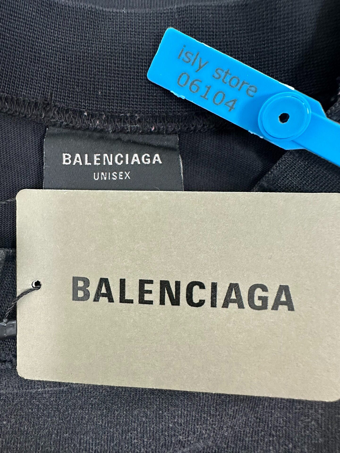 Balenciaga Black Oversized T-Shirt — label