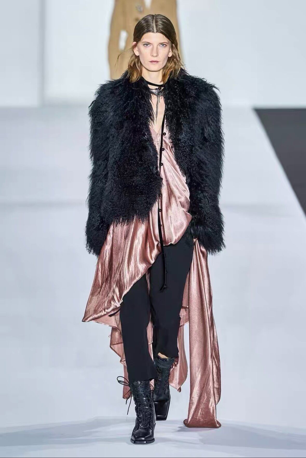Ann Demeulemeester Smoke Bronze Slip Dress — detail