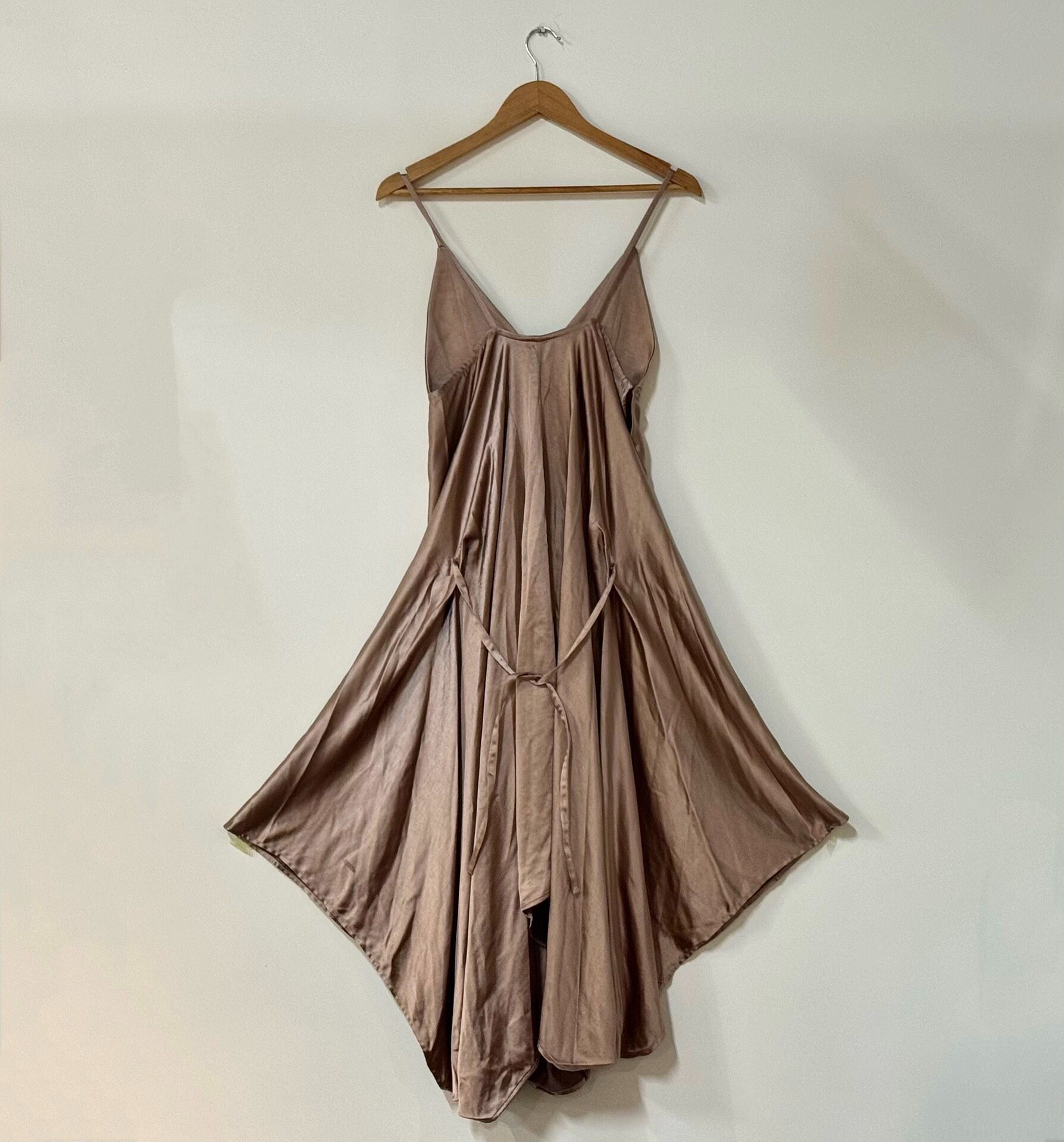 Ann Demeulemeester Smoke Bronze Slip Dress — front